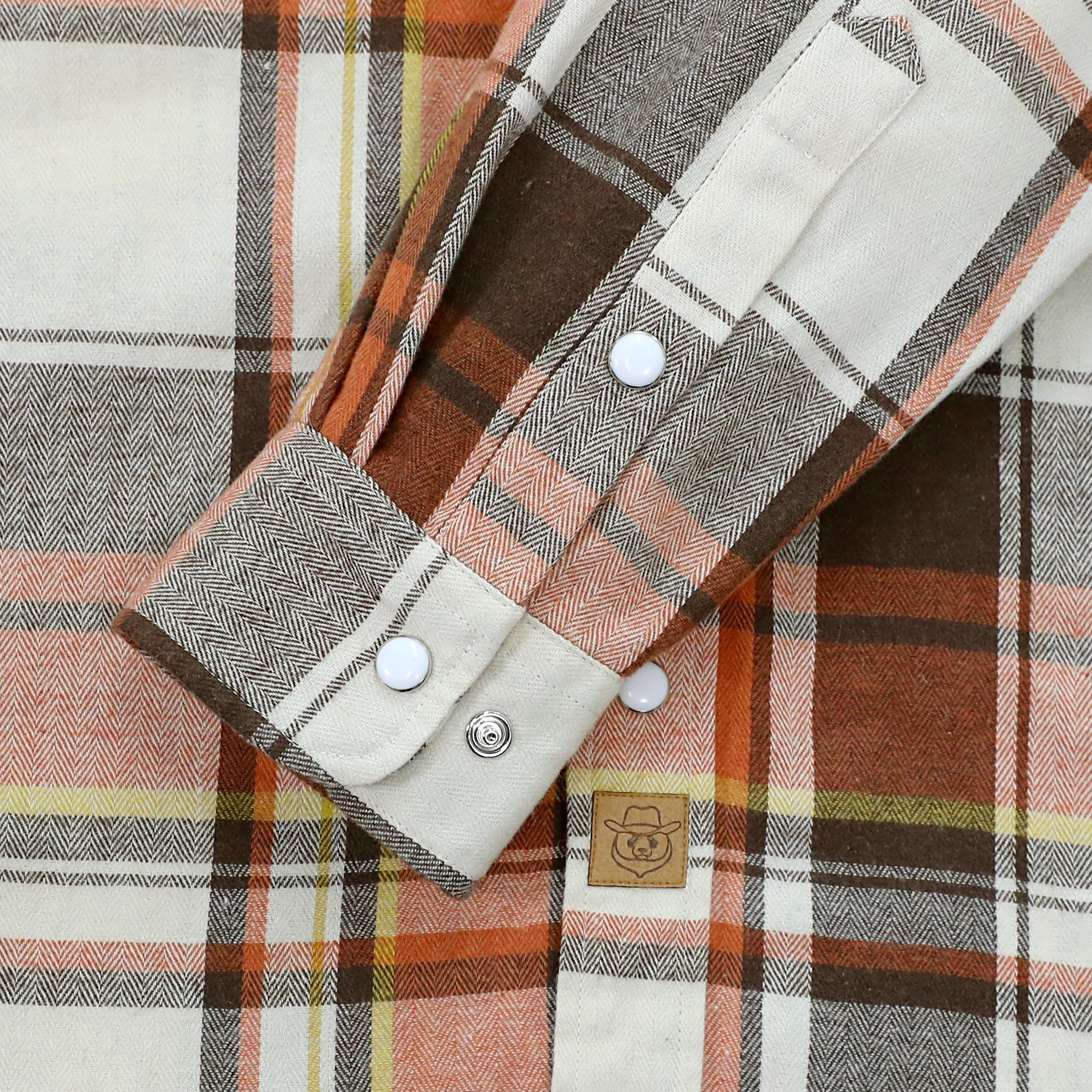 Dubinik® Flannel Shirt For Men Western Cowboy Pearl Snap Shirts For Men Long Sleeve Vintage Buttons Down Plaid Shirt #28507