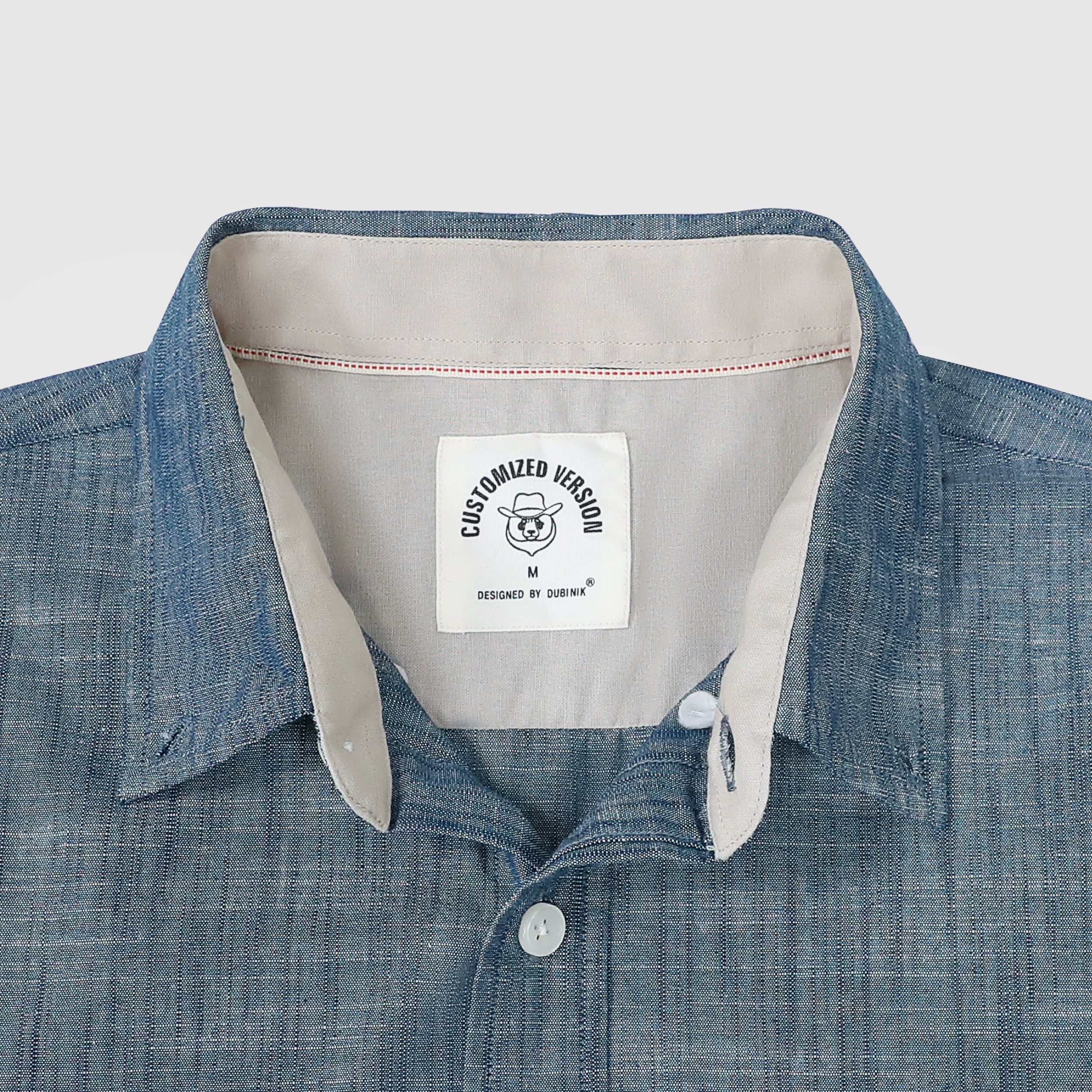 Dubinik® Mens Short Sleeve Button Down Shirts 100% Cotton Plaid Men's Casual Button-Down Shirts with Pocket#01043