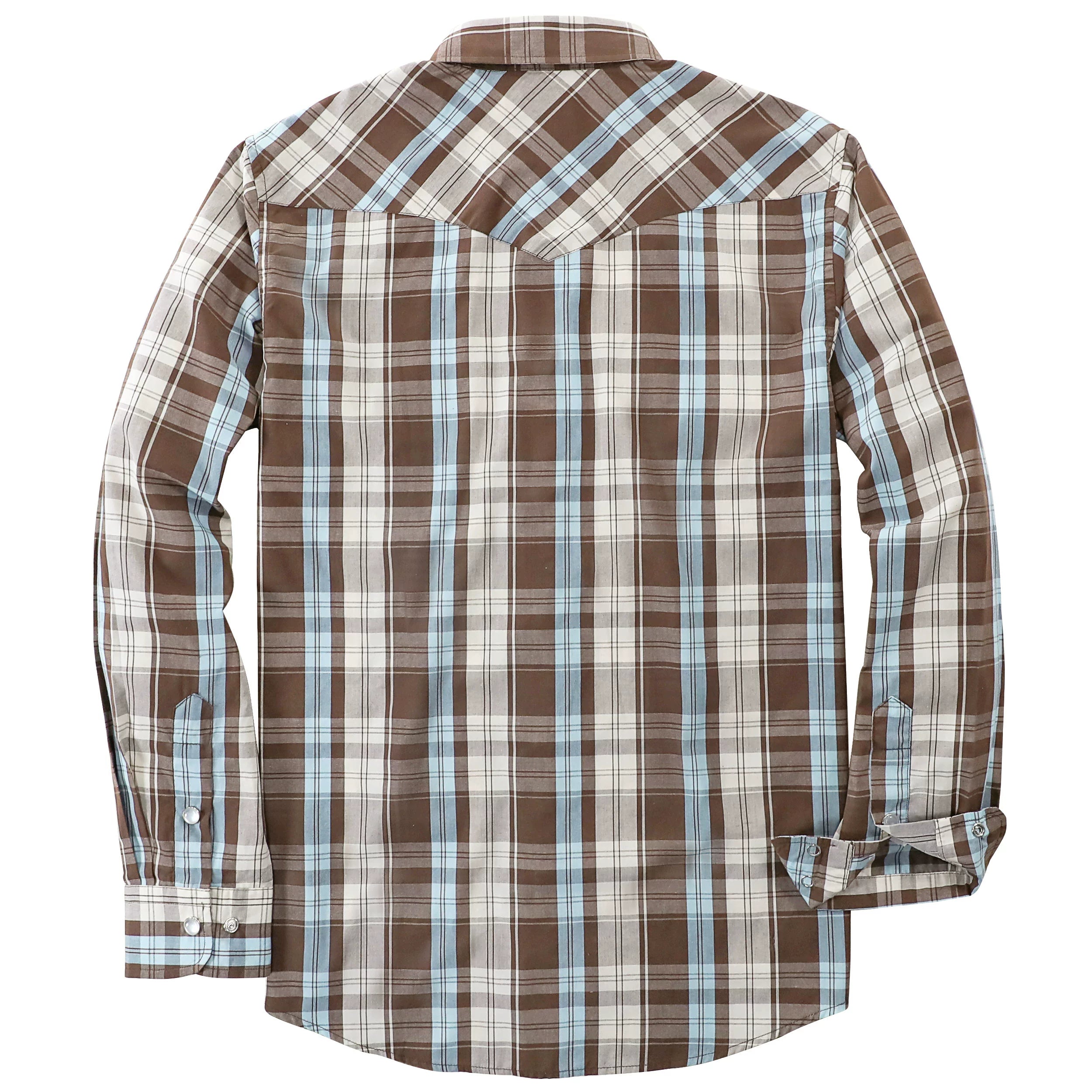 Dubinik® Pearl Snap Shirts for Men Long Sleeve Western Shirts for Men Vintage Casual Plaid Shirt Cowboy Shirts for Men#42001