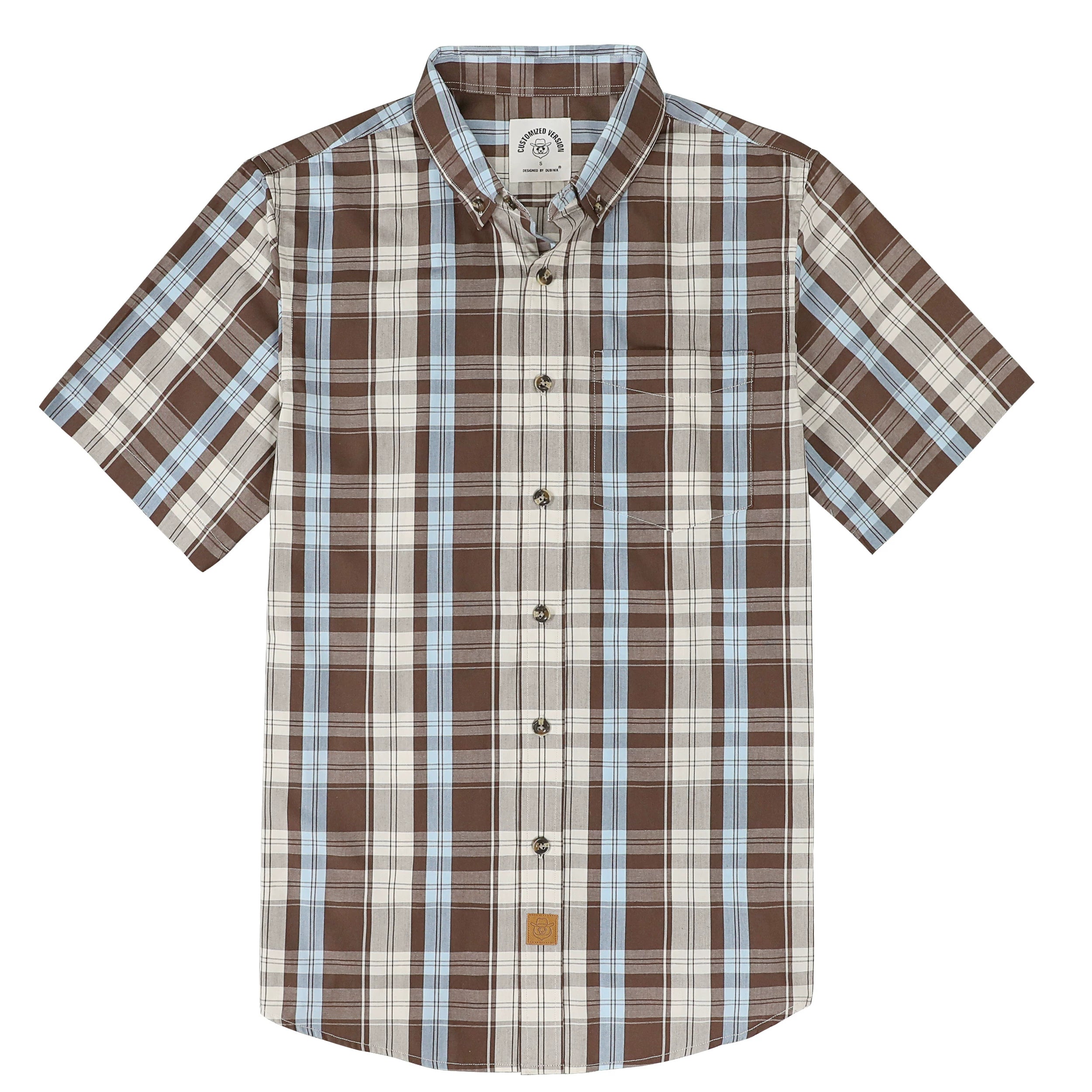 Dubinik® Mens Short Sleeve Button Down Shirts Summer Vintage Short Sleeve Button Down Men Lightweight Men's Casual Shirts#51001