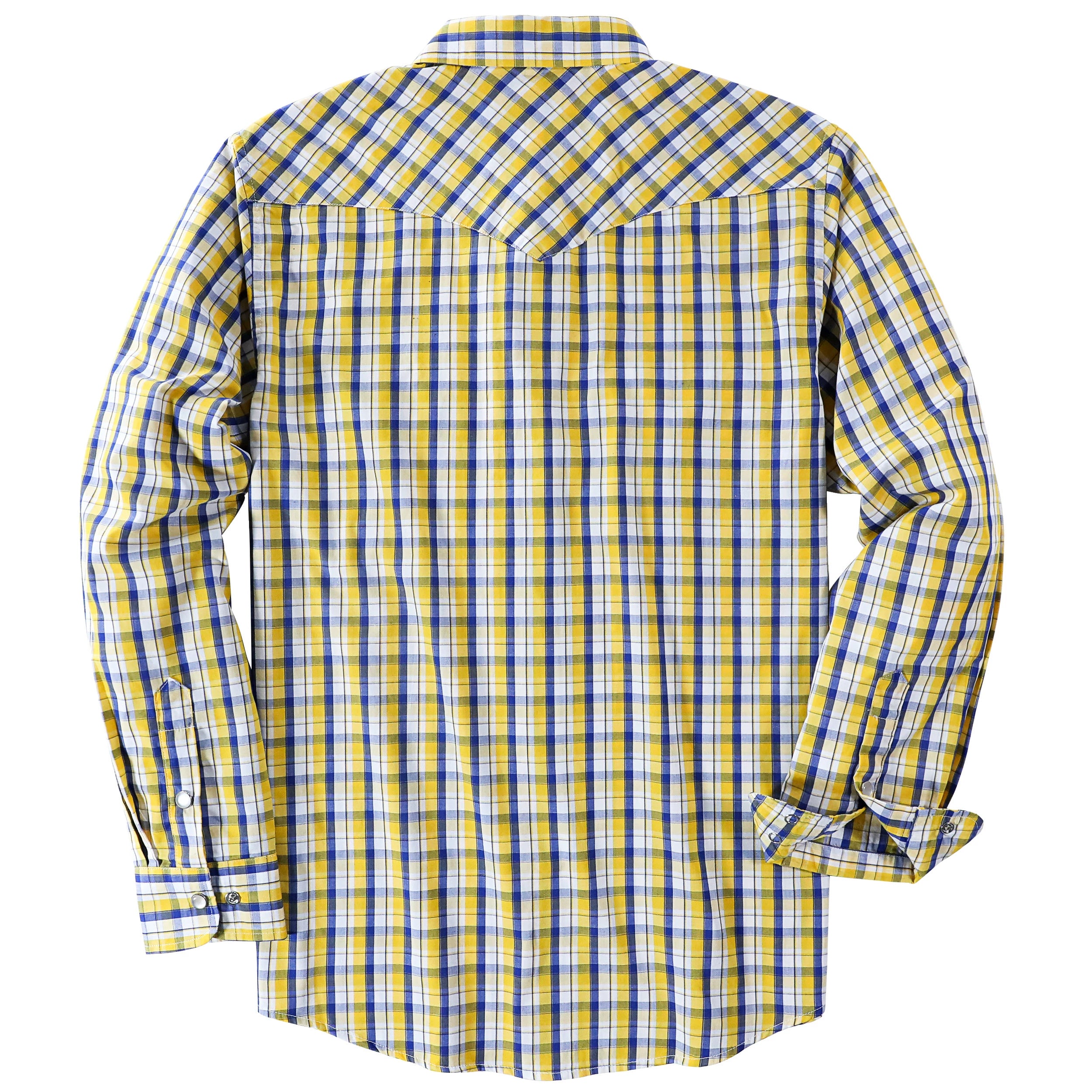 Dubinik® Pearl Snap Shirts for Men Long Sleeve Western Shirts for Men Vintage Casual Plaid Shirt Cowboy Shirts for Men#42012