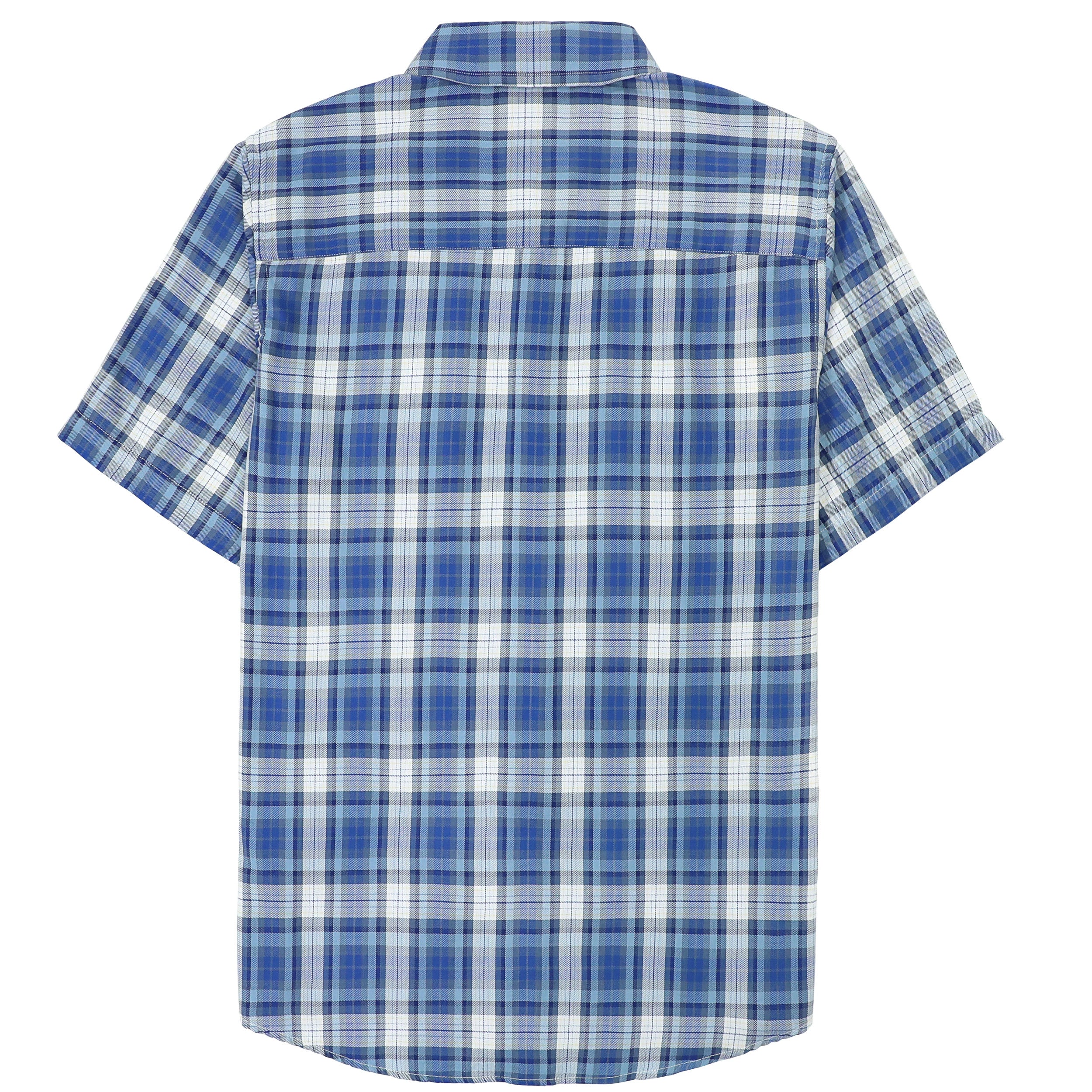 Dubinik® Bamboo Viscose Mens Short Sleeve Button Down Pockets Shirts#39001