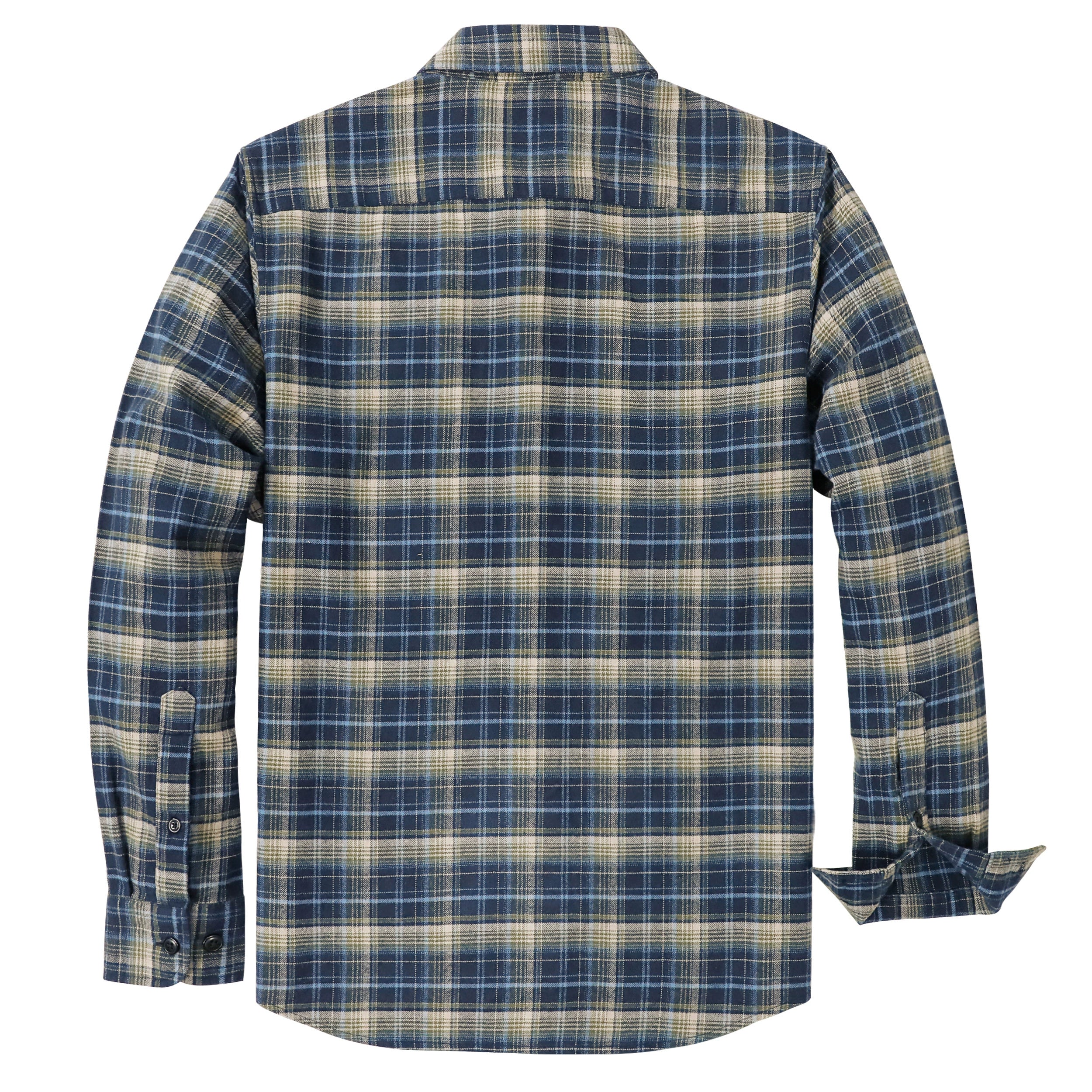 Dubinik® Mens Flannel Shirts Long Sleeve Button Down Casual Work Plaid Shirt Men All Cotton Soft with Pocket Regular Fit#03-048