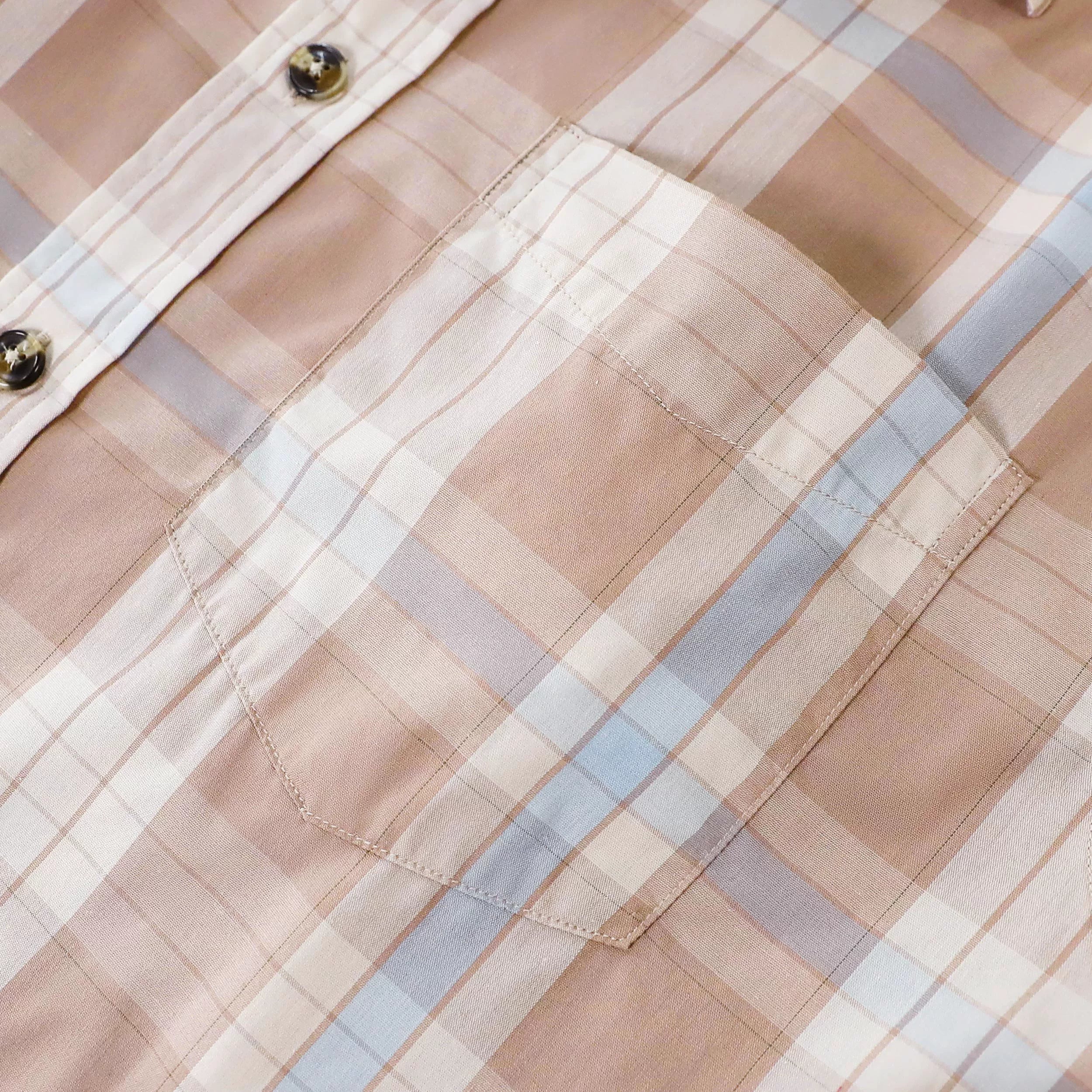 Dubinik®Mens Shirts Long Sleeve Shirts For Men Casual Button Down Vintage Plaid Pocket Soft Mens Button Up Shirts Long Sleeve#52029