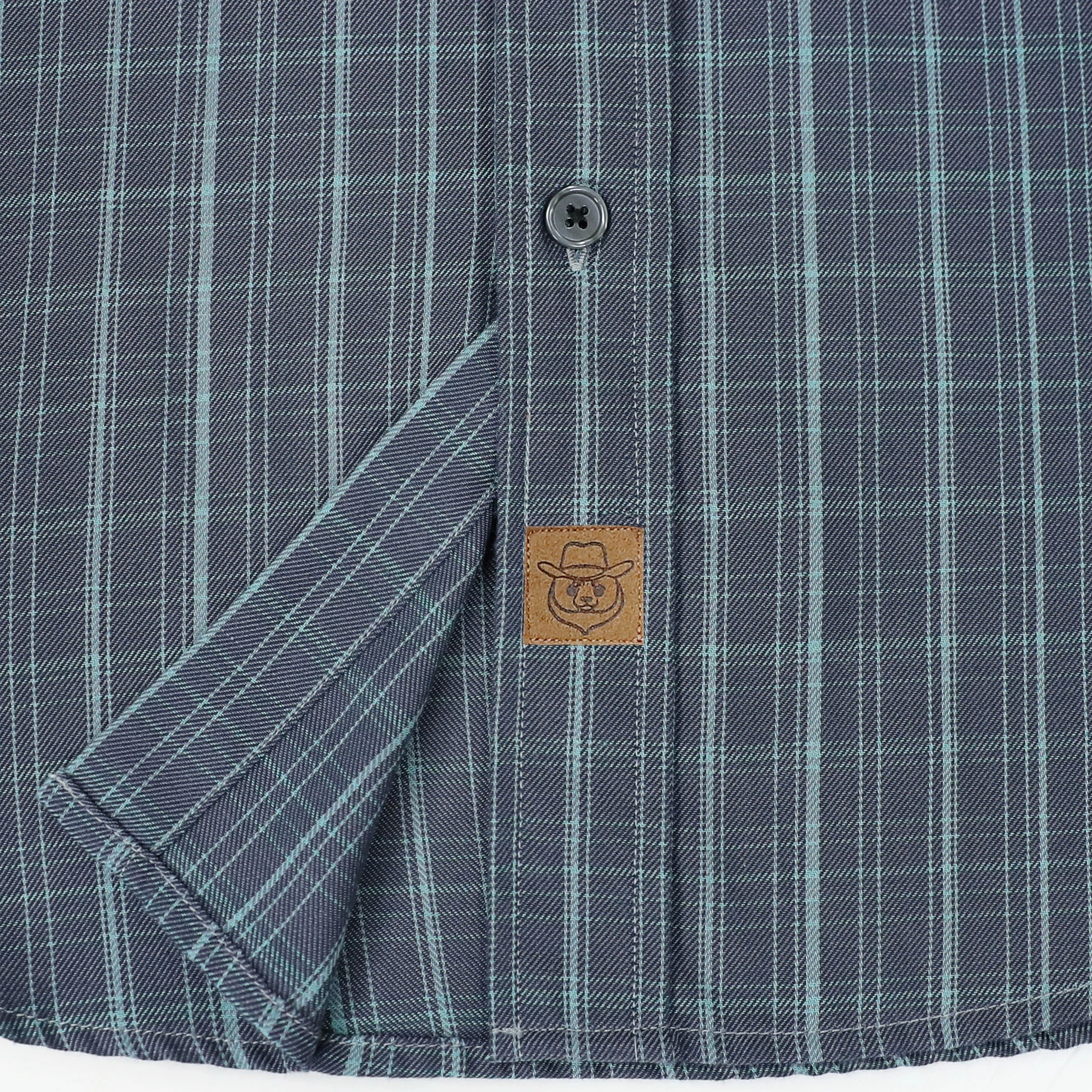 Dubinik® Bamboo Viscose Mens Short Sleeve Button Down Pockets Shirts#39015