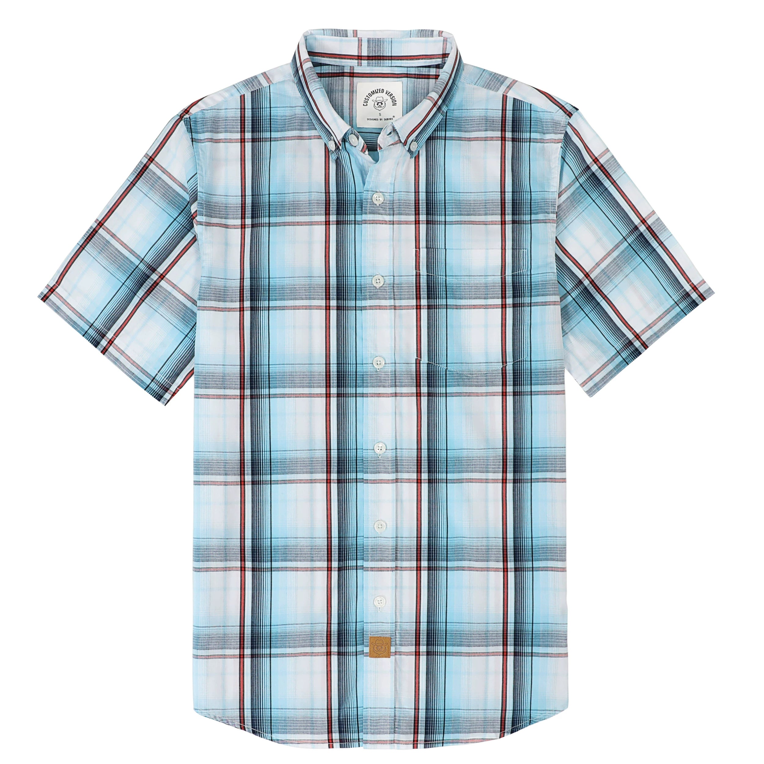 Dubinik® Mens Short Sleeve Button Down Shirts Summer Vintage Short Sleeve Button Down Men Lightweight Men's Casual Shirts#51018