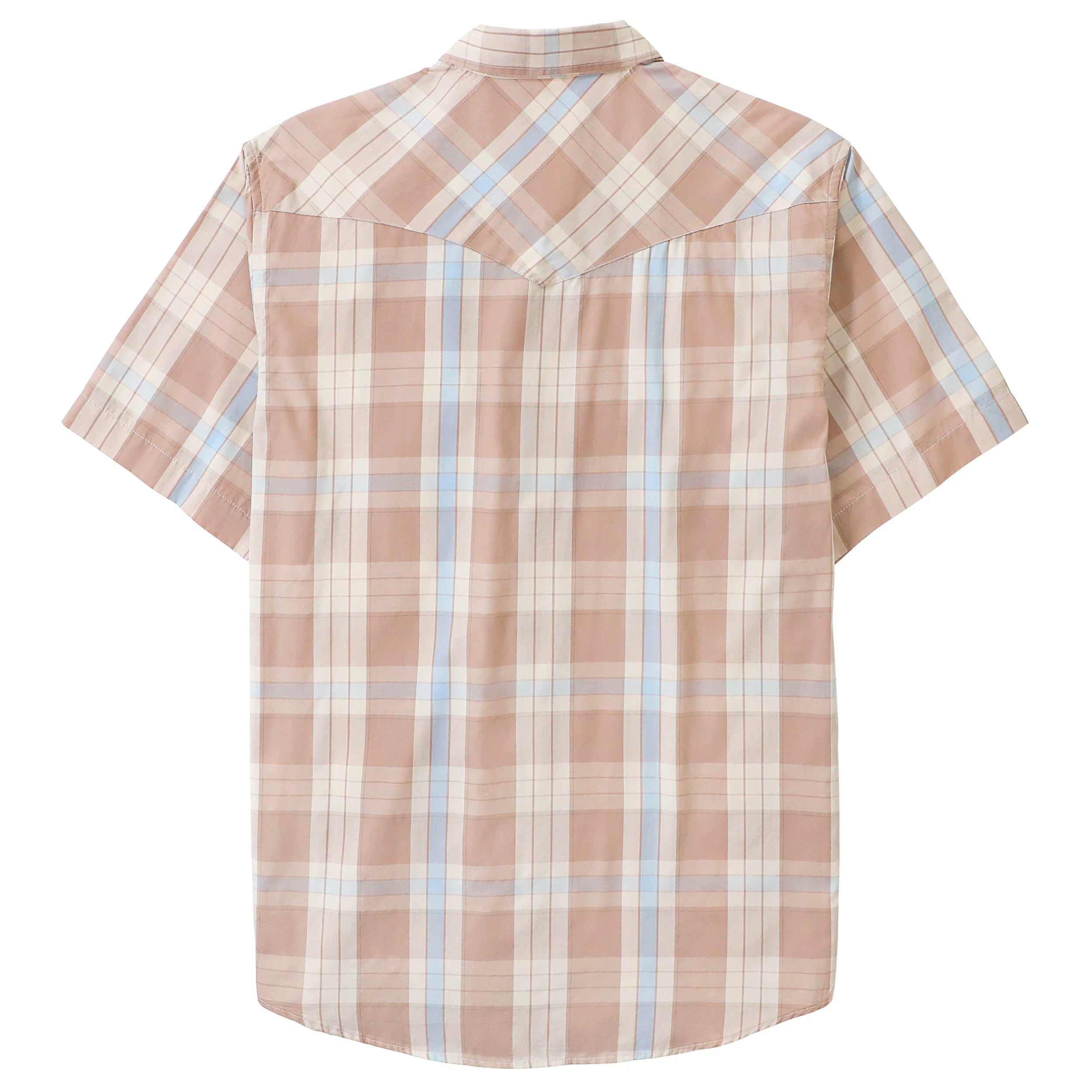 Dubinik® Western Shirts for Men Short Sleeve Plaid Pearl Snap Shirts for Men Button Up Shirt Cowboy Casual Work Shirt#41029