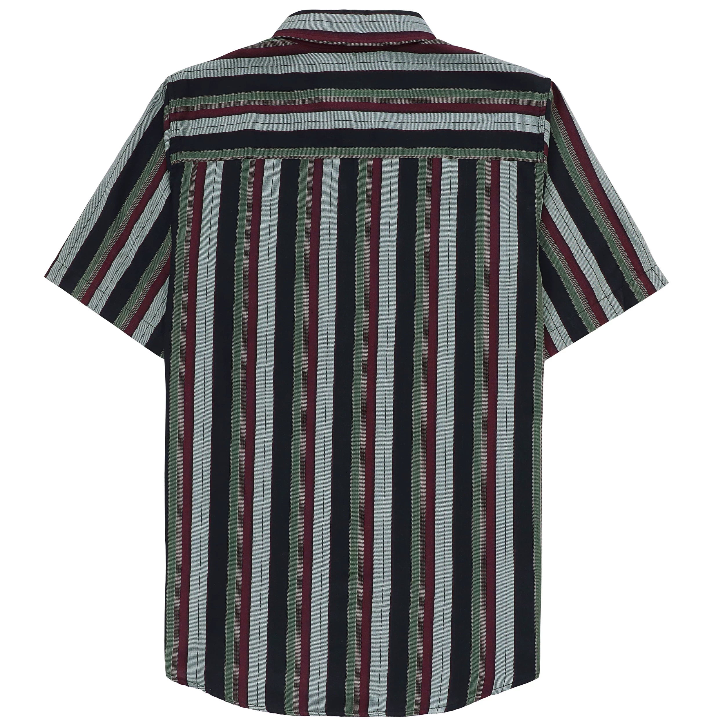 Dubinik® Bamboo Viscose Mens Short Sleeve Button Down Pockets Shirts#39505