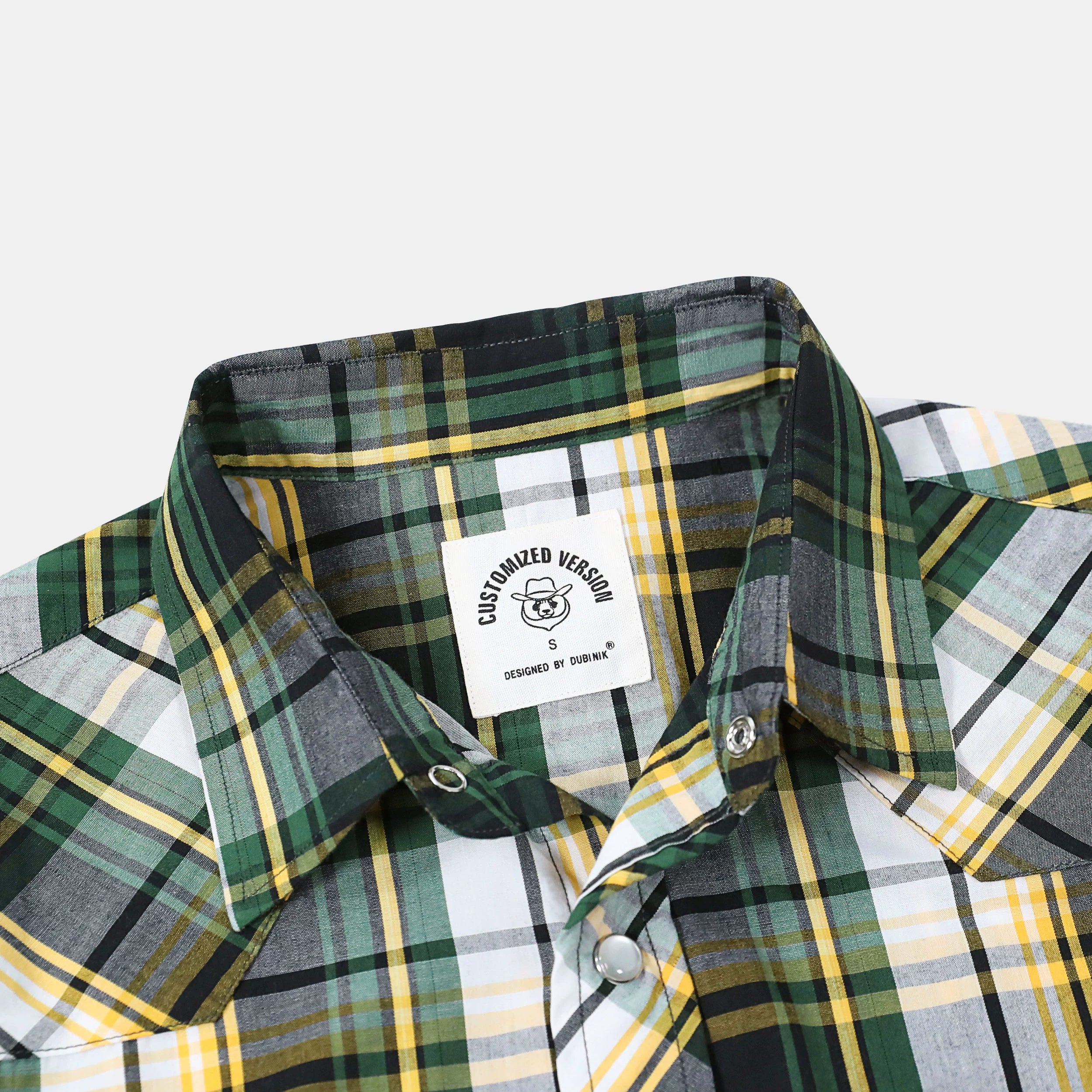 Dubinik® Western Shirts for Men Short Sleeve Plaid Pearl Snap Shirts for Men Button Up Shirt Cowboy Casual Work Shirt#41004