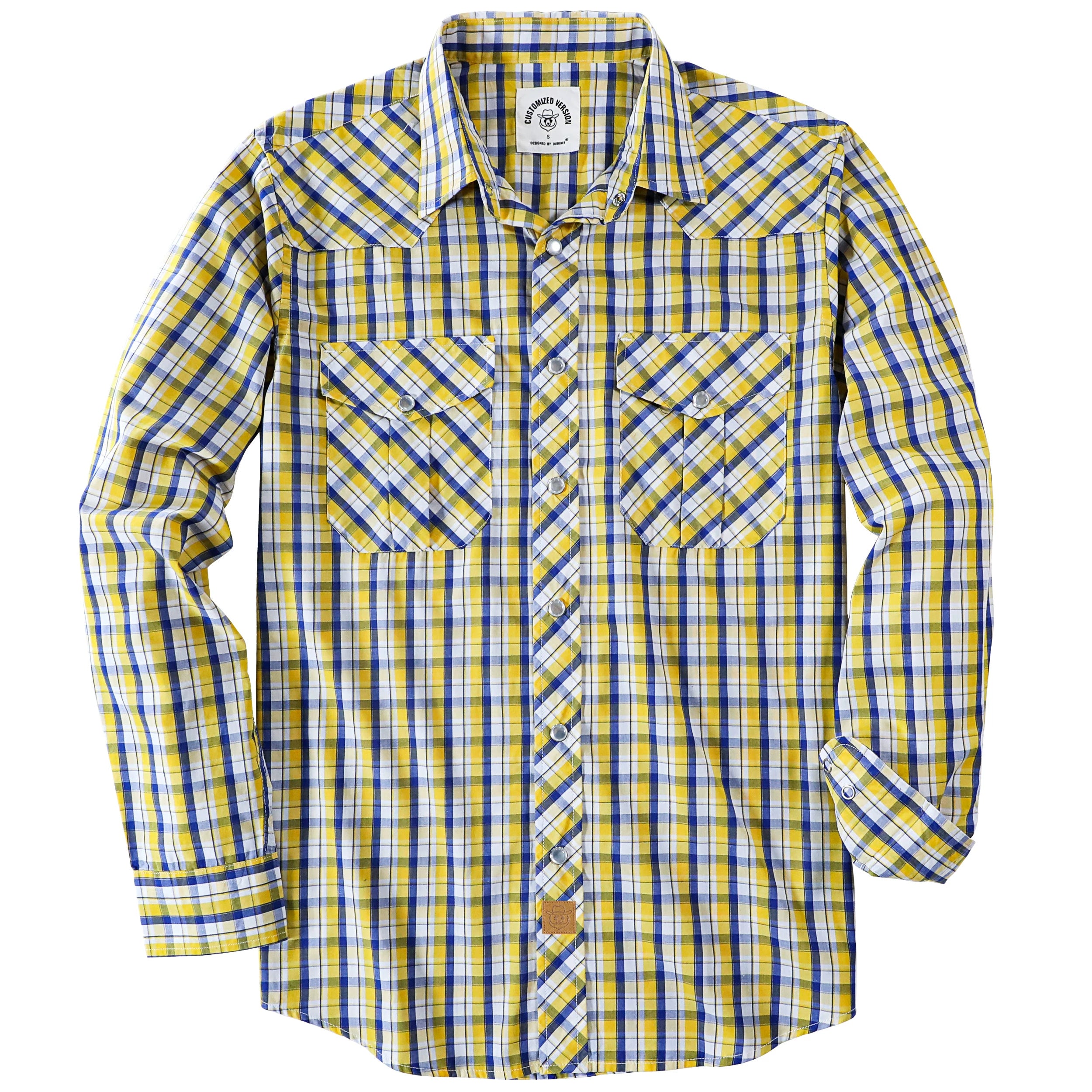 Dubinik® Pearl Snap Shirts for Men Long Sleeve Western Shirts for Men Vintage Casual Plaid Shirt Cowboy Shirts for Men#42012