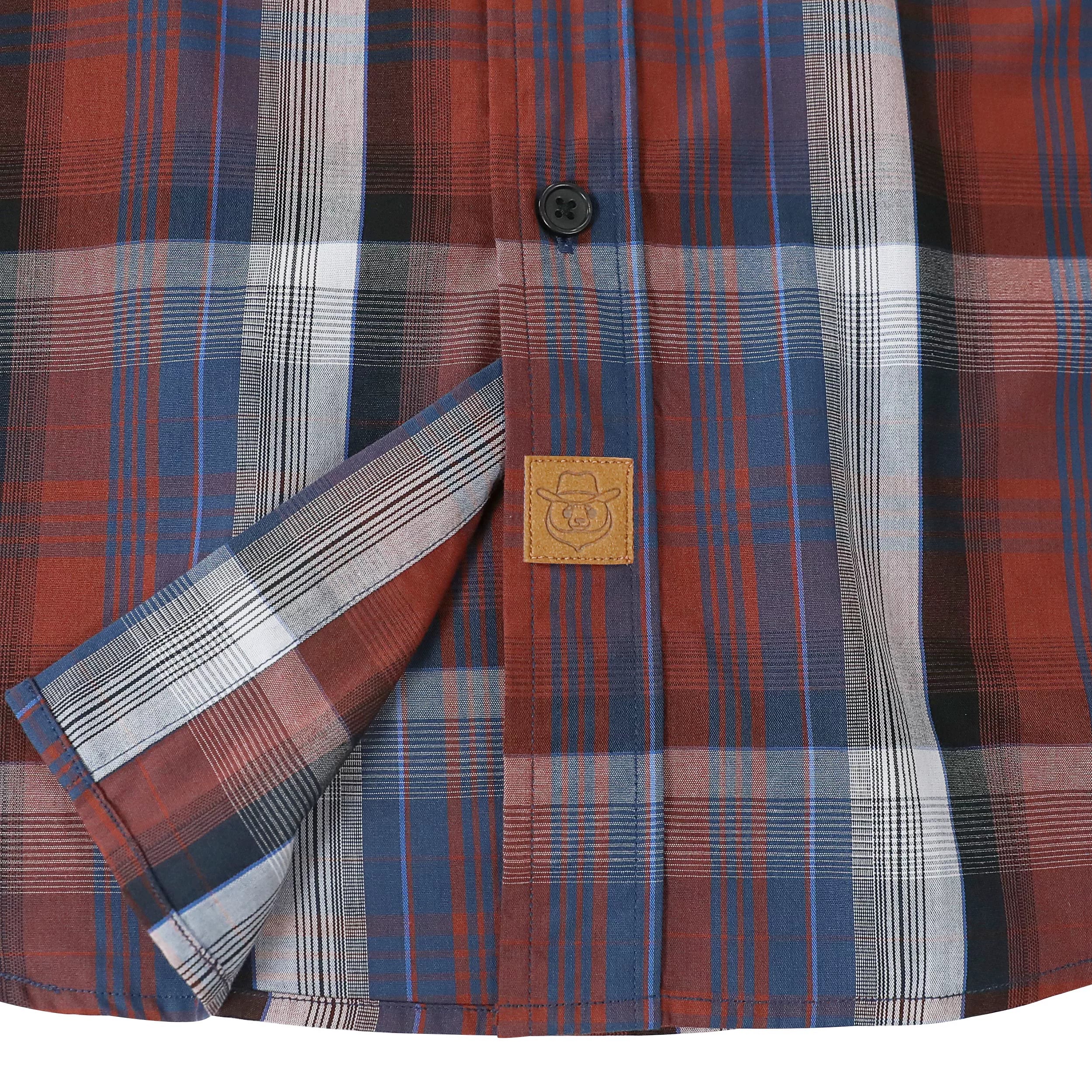 Dubinik®Mens Shirts Long Sleeve Shirts For Men Casual Button Down Vintage Plaid Pocket Soft Mens Button Up Shirts Long Sleeve#52003