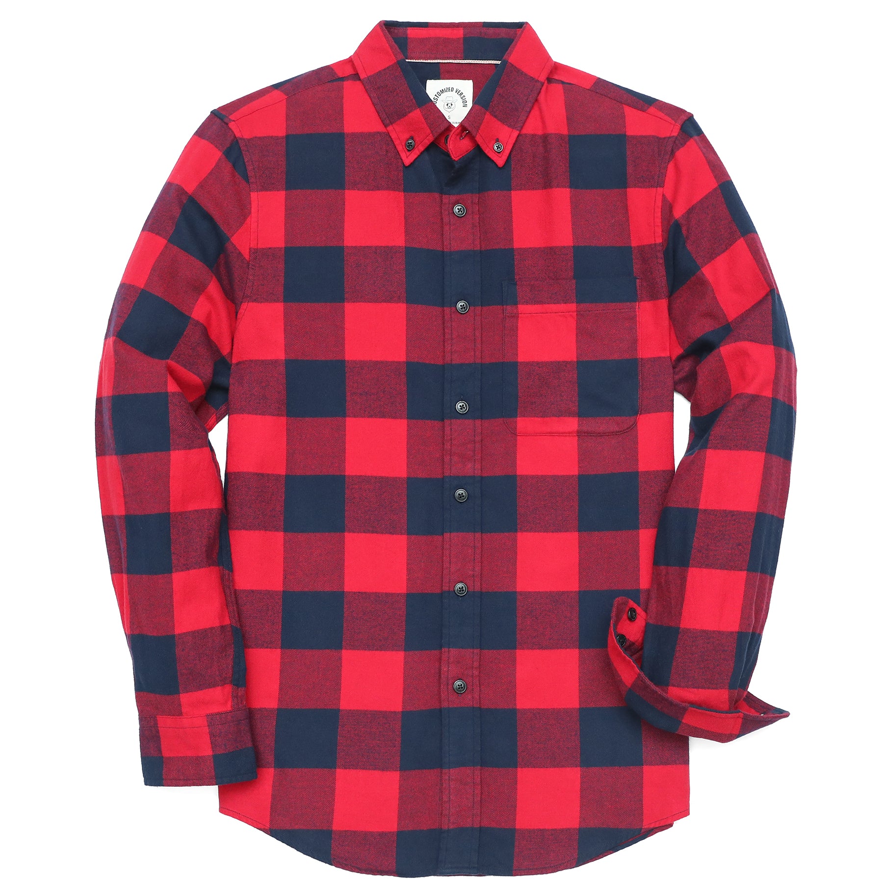Men's Plaid Flannel Long Sleeve Shirts #0337