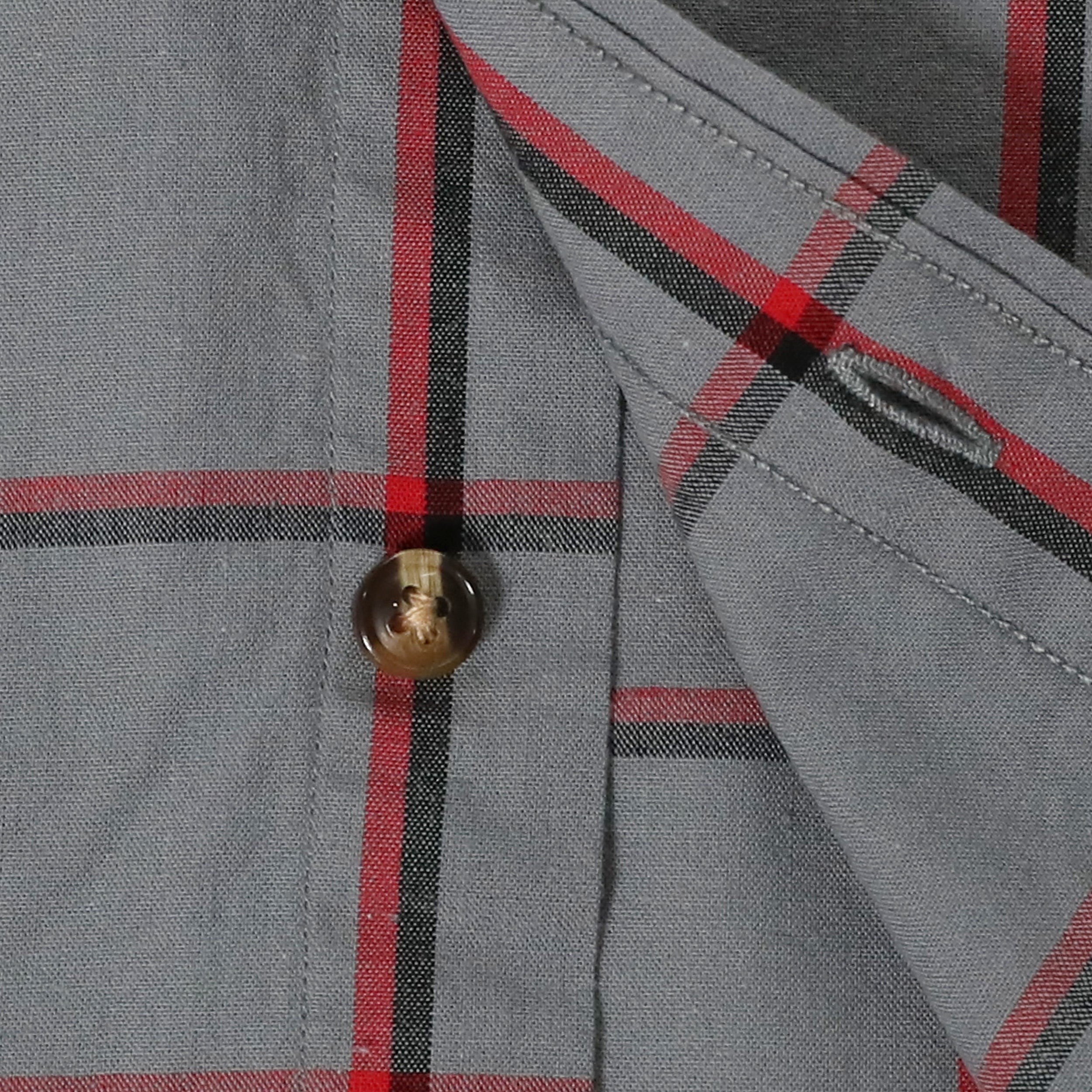 Dubinik® Short Sleeve Button Down Shirts 100% Cotton Plaid Casual Shirt with Pocket #0112