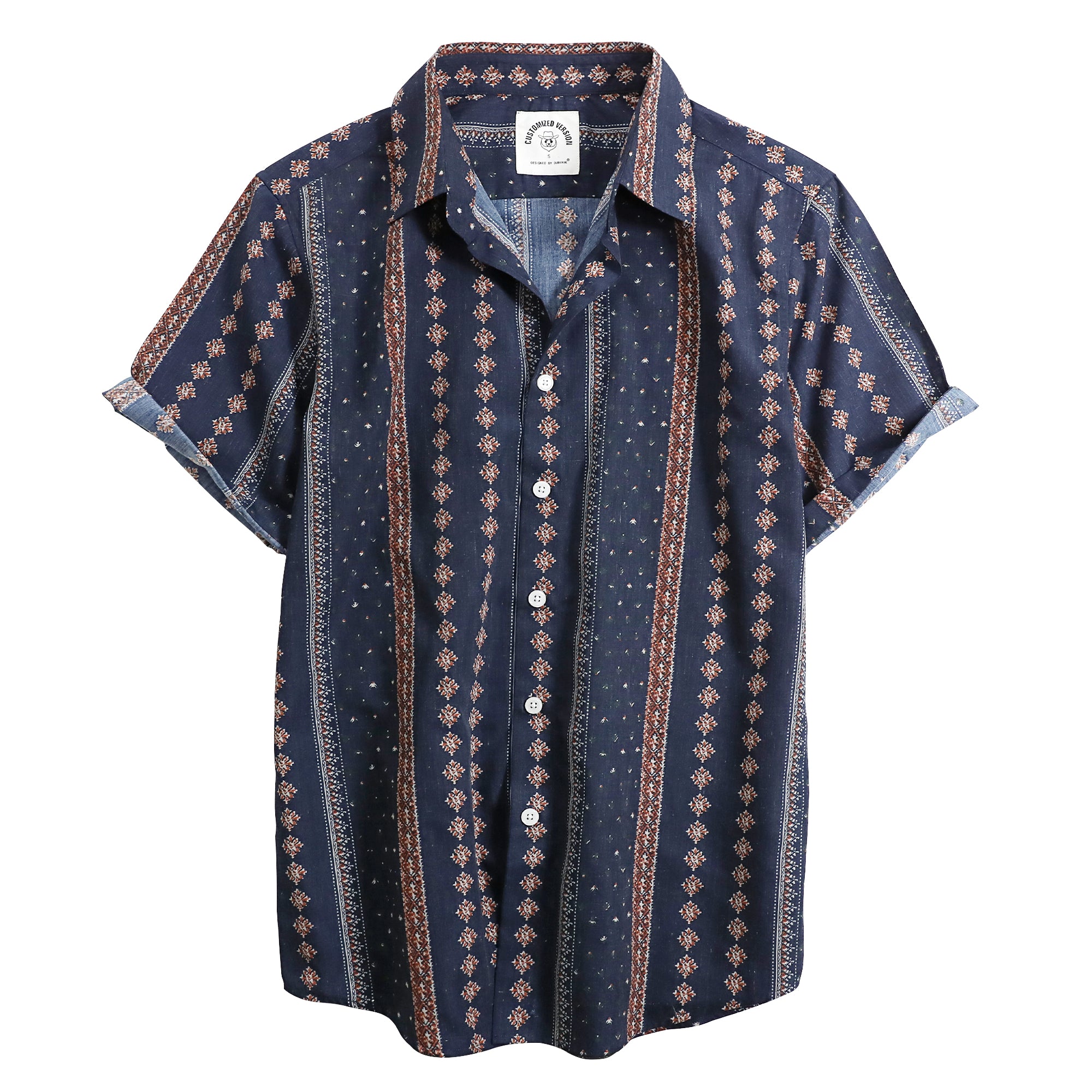 Hawaiian Shirt for Men Aloha Tropical Short Sleeve Button Down Print Beach Shirts #2614