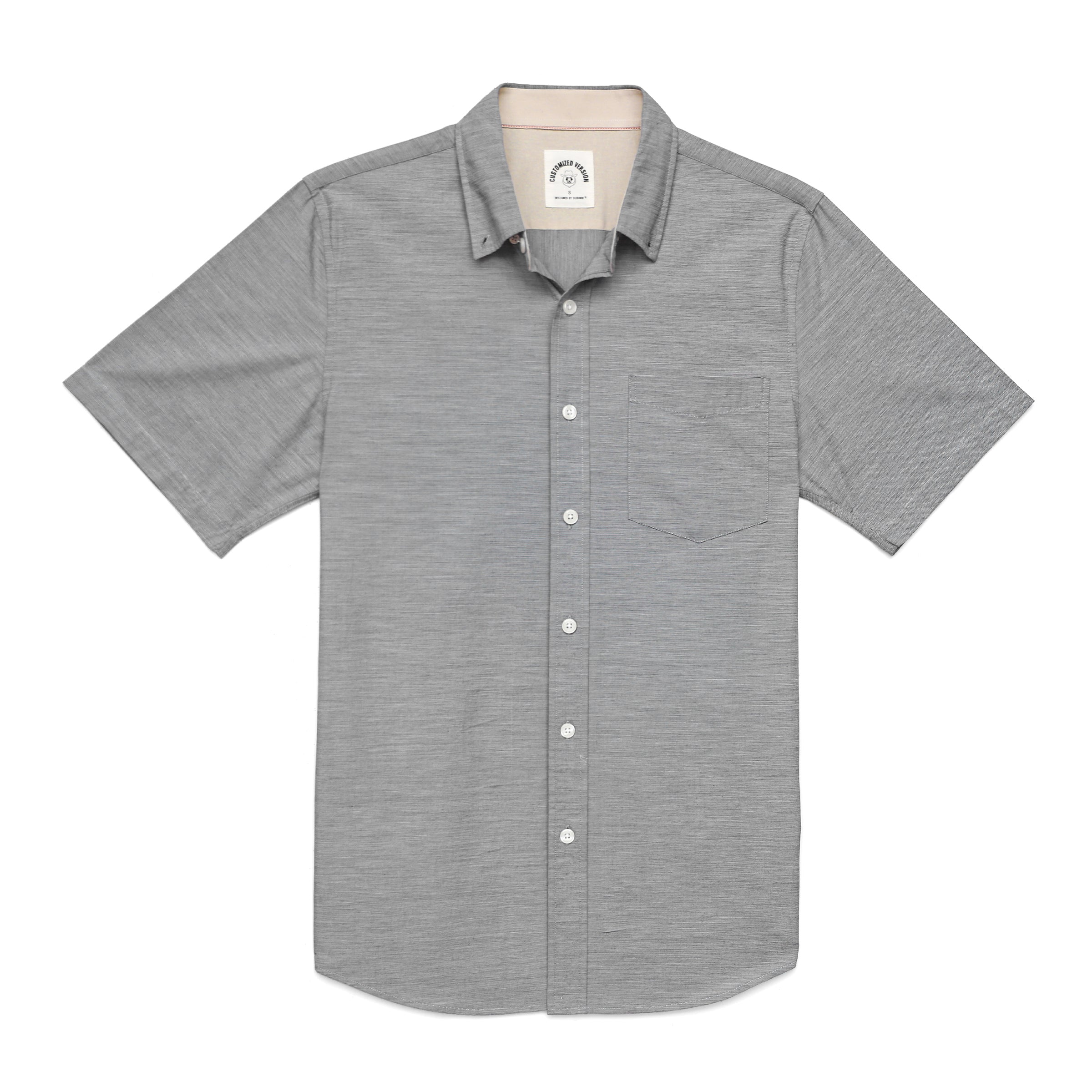 Men's casual short-sleeved cotton shirt #0019
