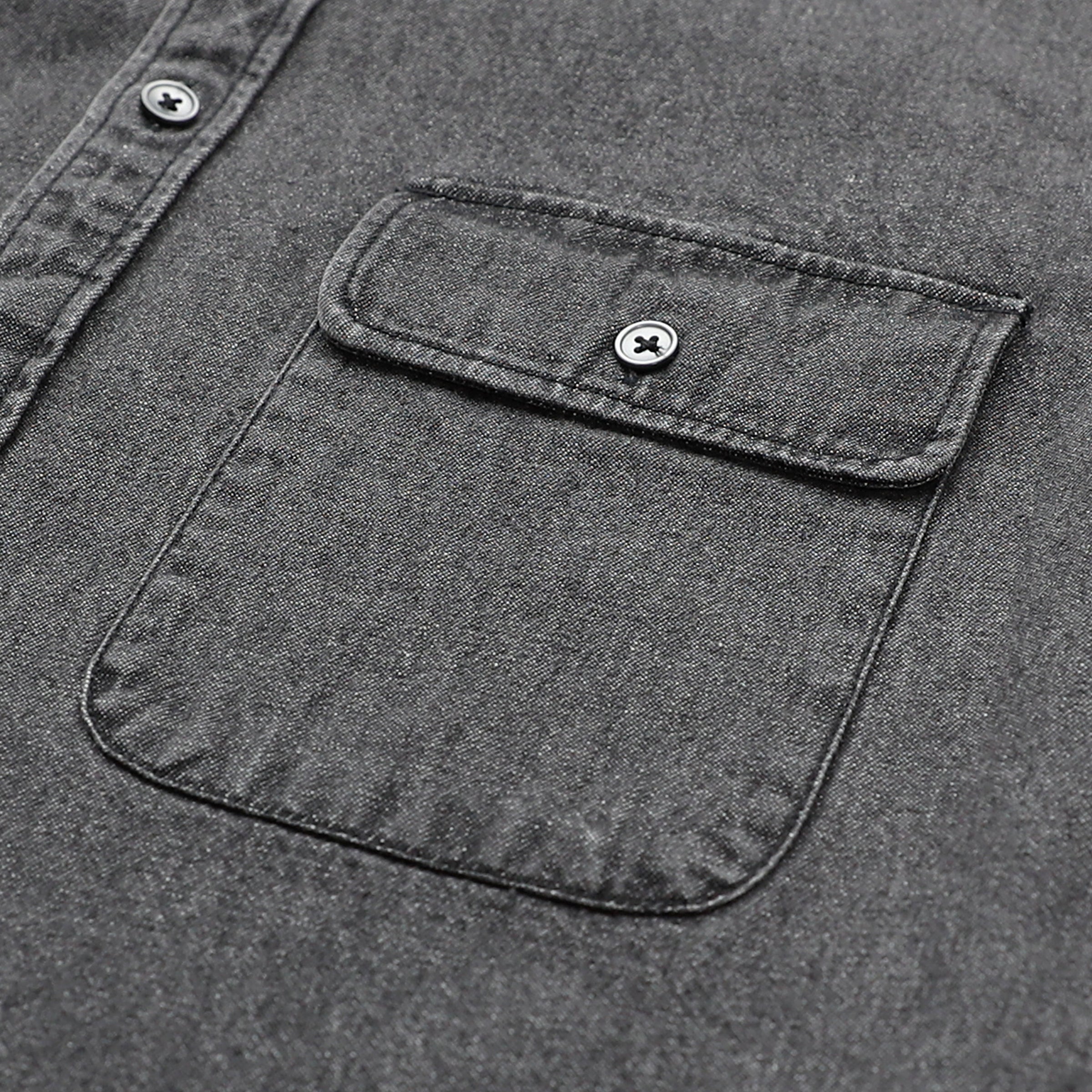 Mens Denim Shirts Button Down Short Sleeve Western Cotton Casual Work Jean Shirt #5503
