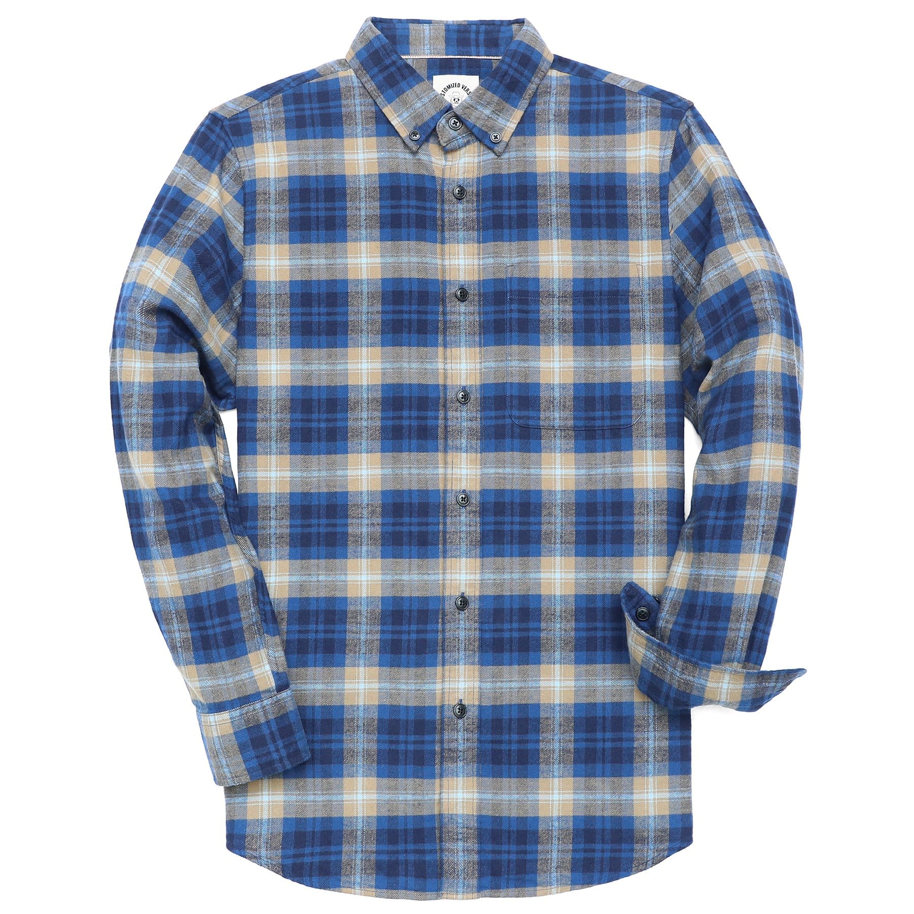 Men's Plaid Flannel Long Sleeve Shirts #0312