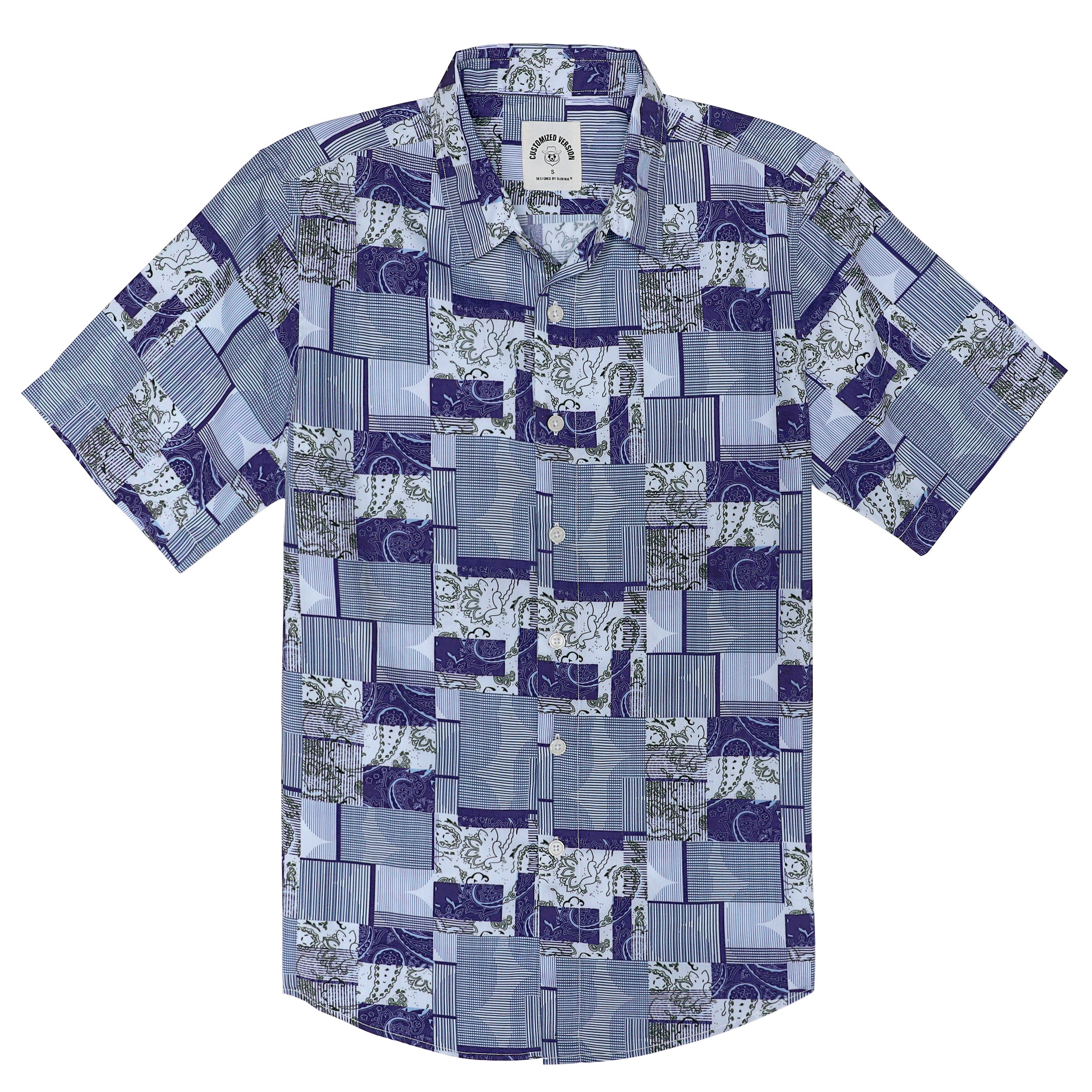 Hawaiian Shirt for Men Aloha Tropical Short Sleeve Button Down Print Beach Shirts #2616