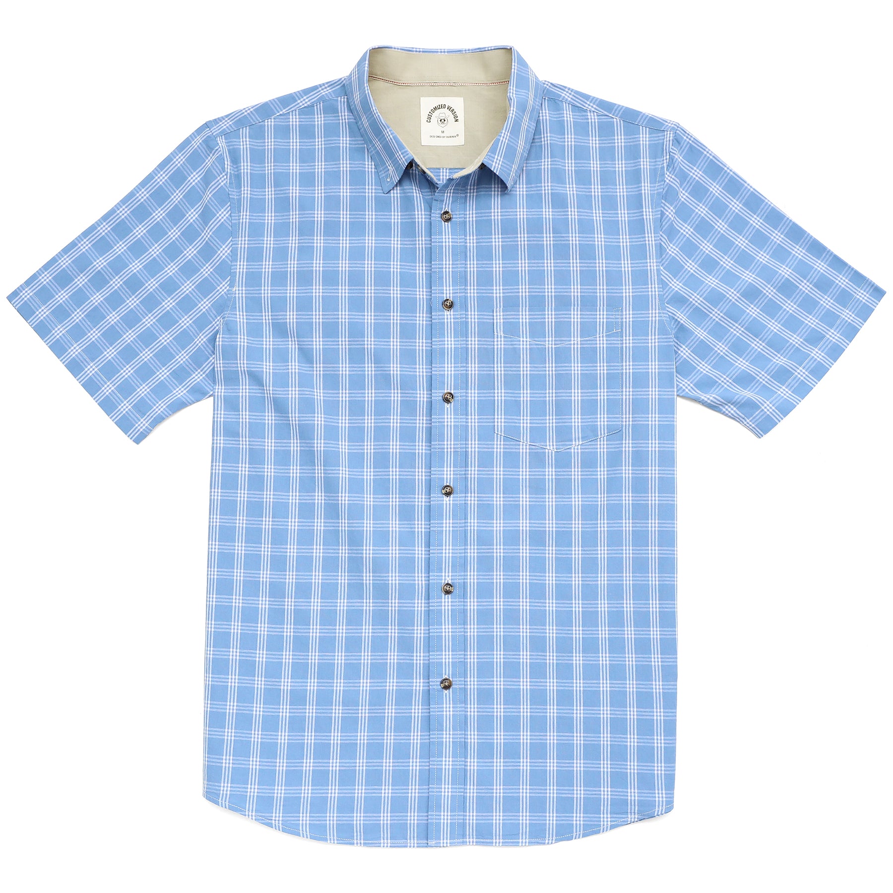 Men's casual short-sleeved cotton shirt #0017