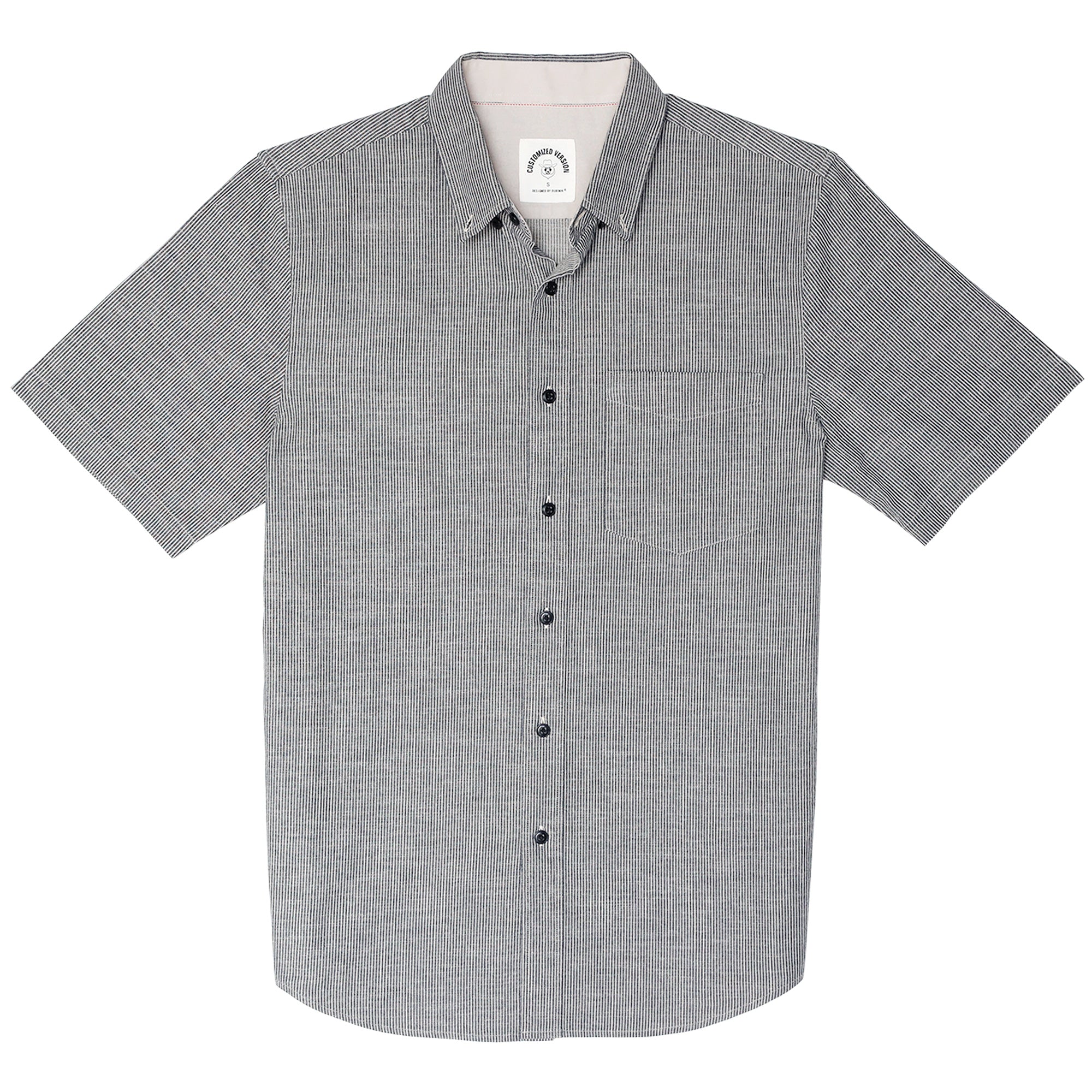 Men's casual short-sleeved cotton shirt #0038
