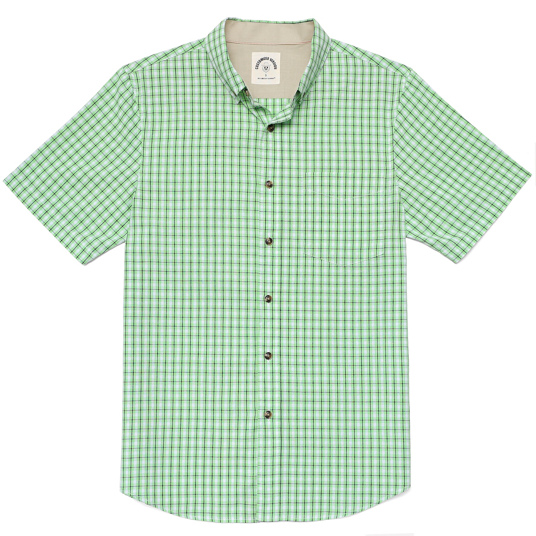 Men's casual short-sleeved cotton shirt #0011