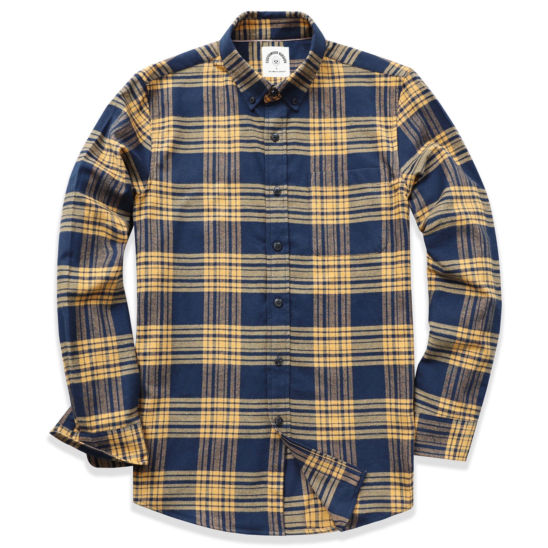 Men's Plaid Flannel Long Sleeve Shirts #0357
