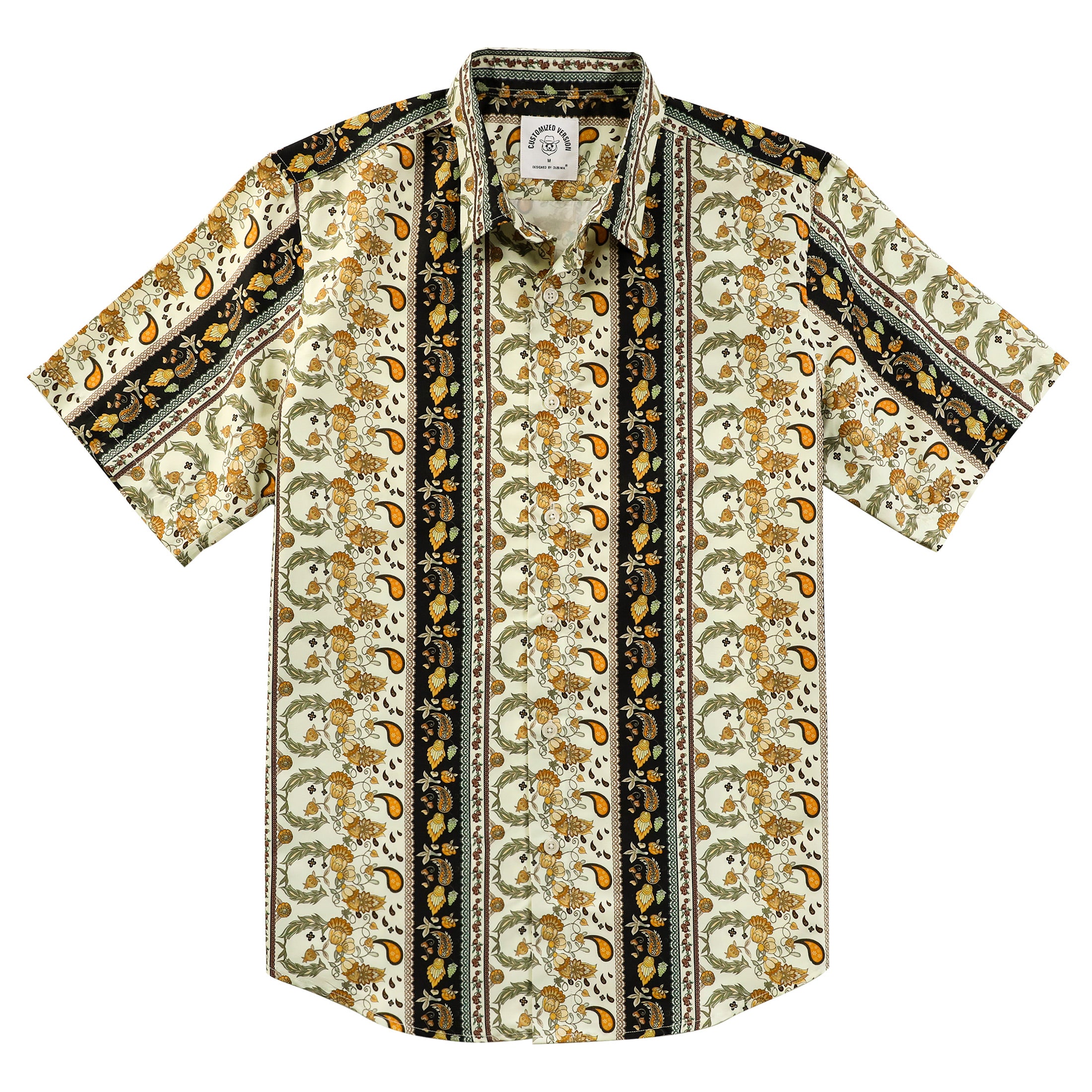 Hawaiian Shirt for Men Aloha Tropical Short Sleeve Button Down Print Beach Shirts #2617