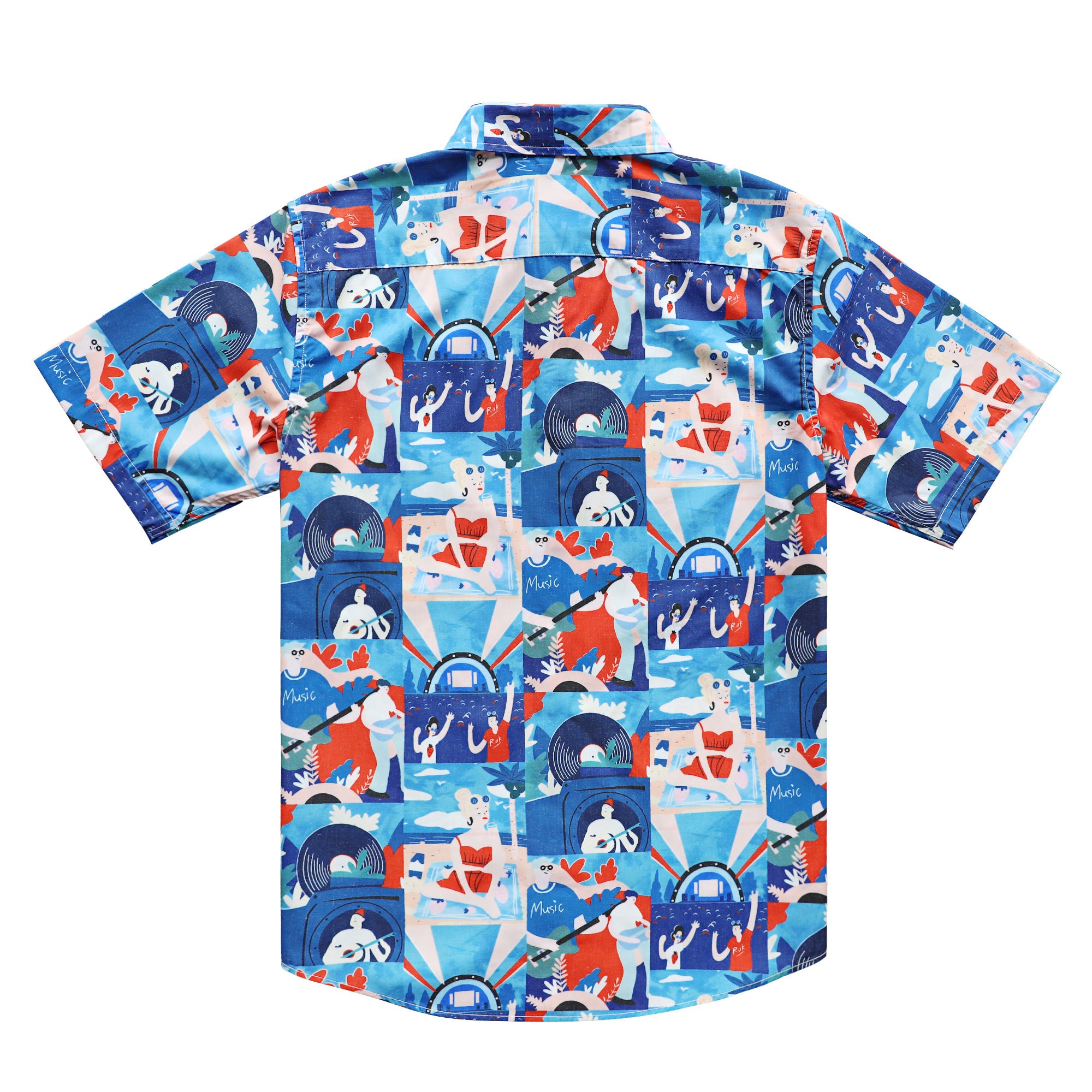 Hawaiian Shirt for Men Aloha Tropical Short Sleeve Button Down Print Beach Shirts #2607