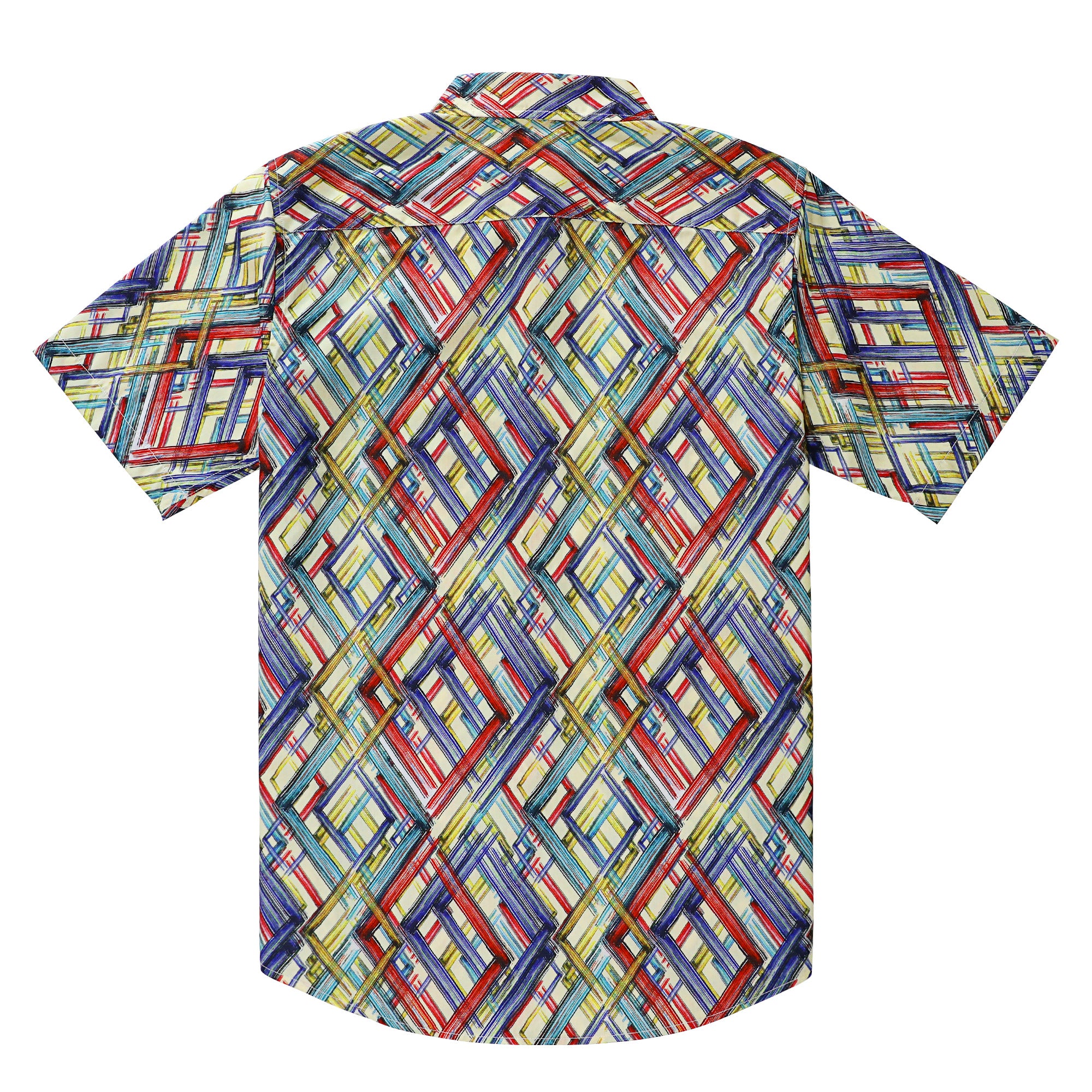 Hawaiian Shirt for Men Aloha Tropical Short Sleeve Button Down Print Beach Shirts #2608
