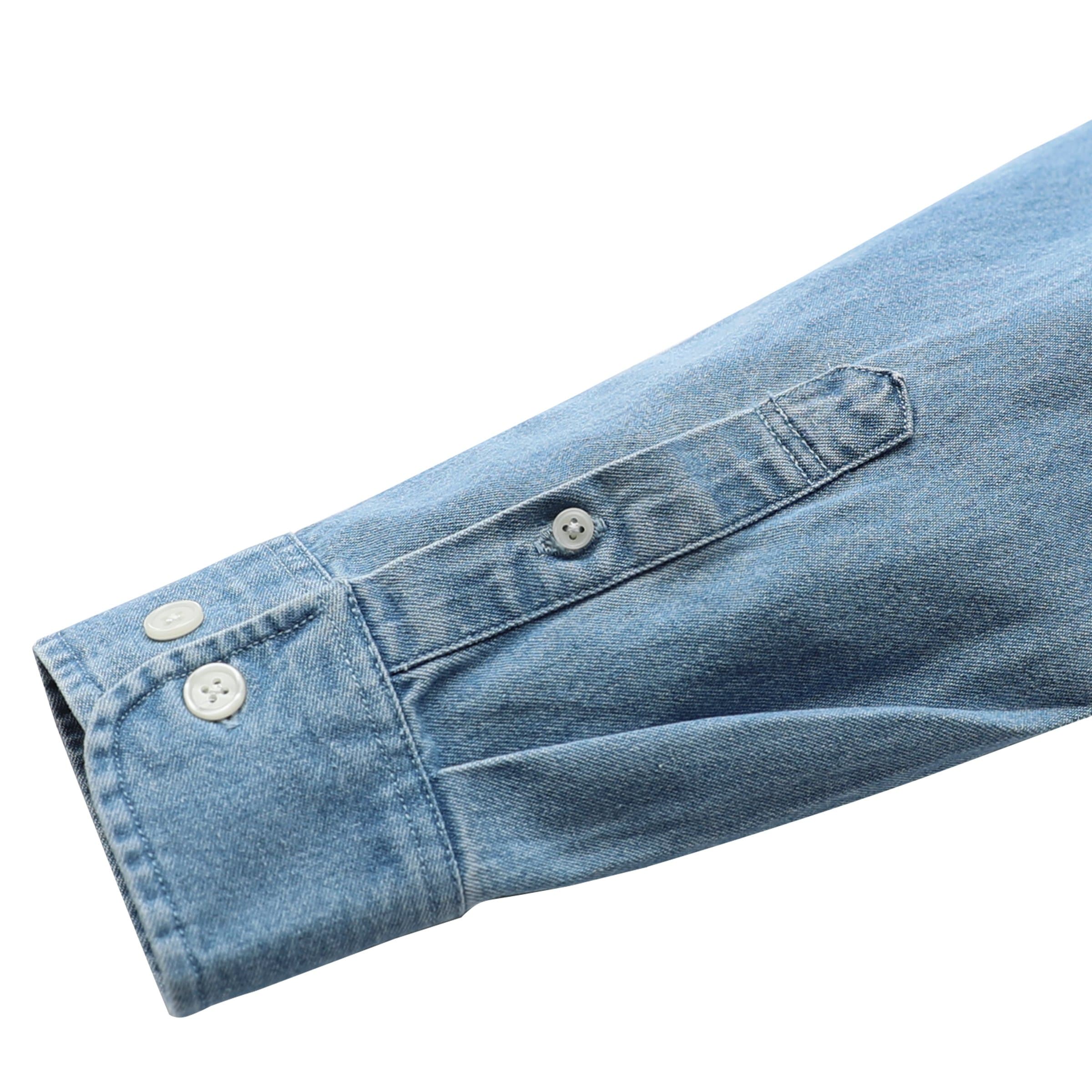 Men's cotton long sleeve denim shirt #4501