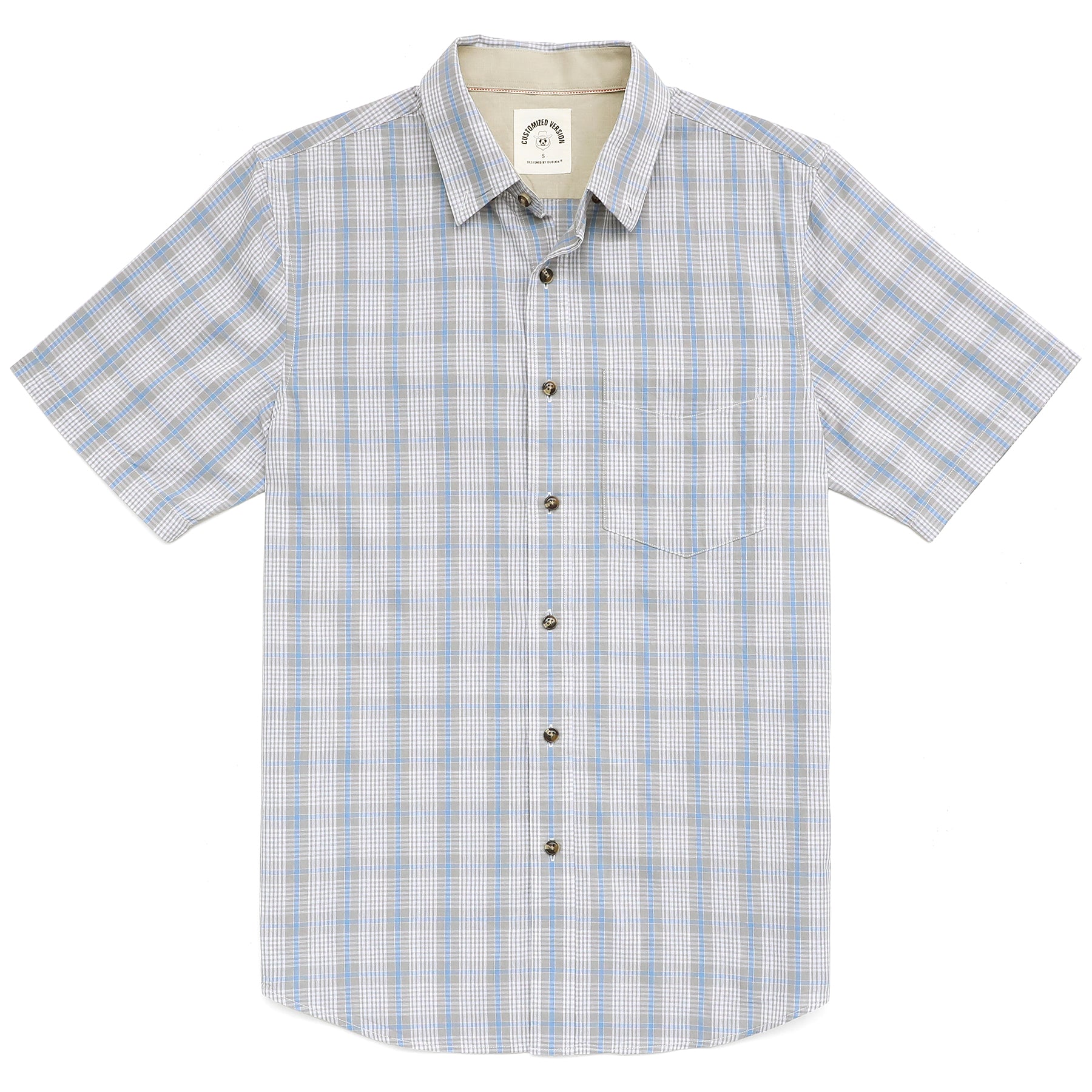 Men's casual short-sleeved cotton shirt #0012