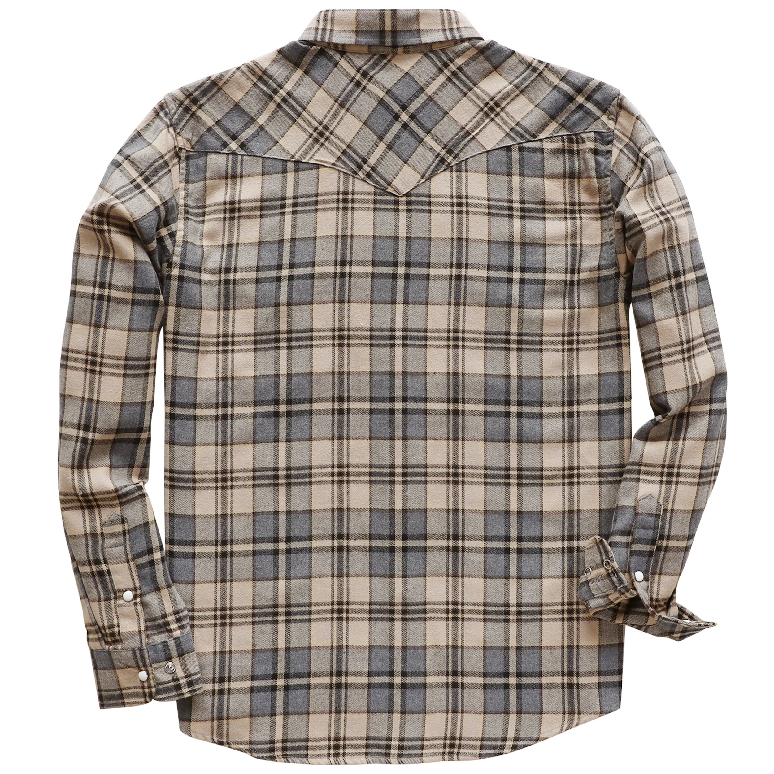 Dubinik® Flannel Shirt for Men Western Cowboy Pearl Snap Shirts for Men Long Sleeve Vintage Buttons Down Plaid Shirt #28901