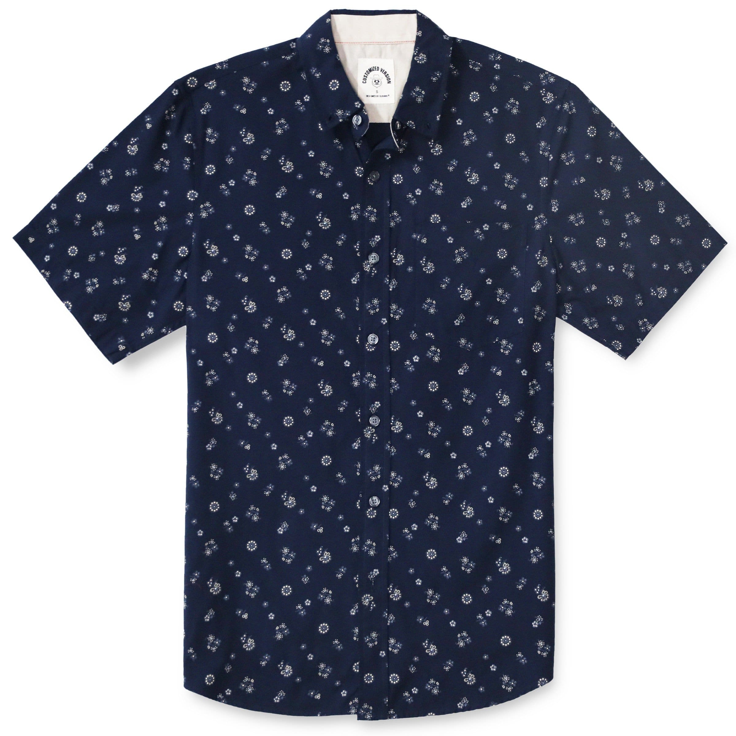 Men's casual short-sleeved cotton shirt #0103