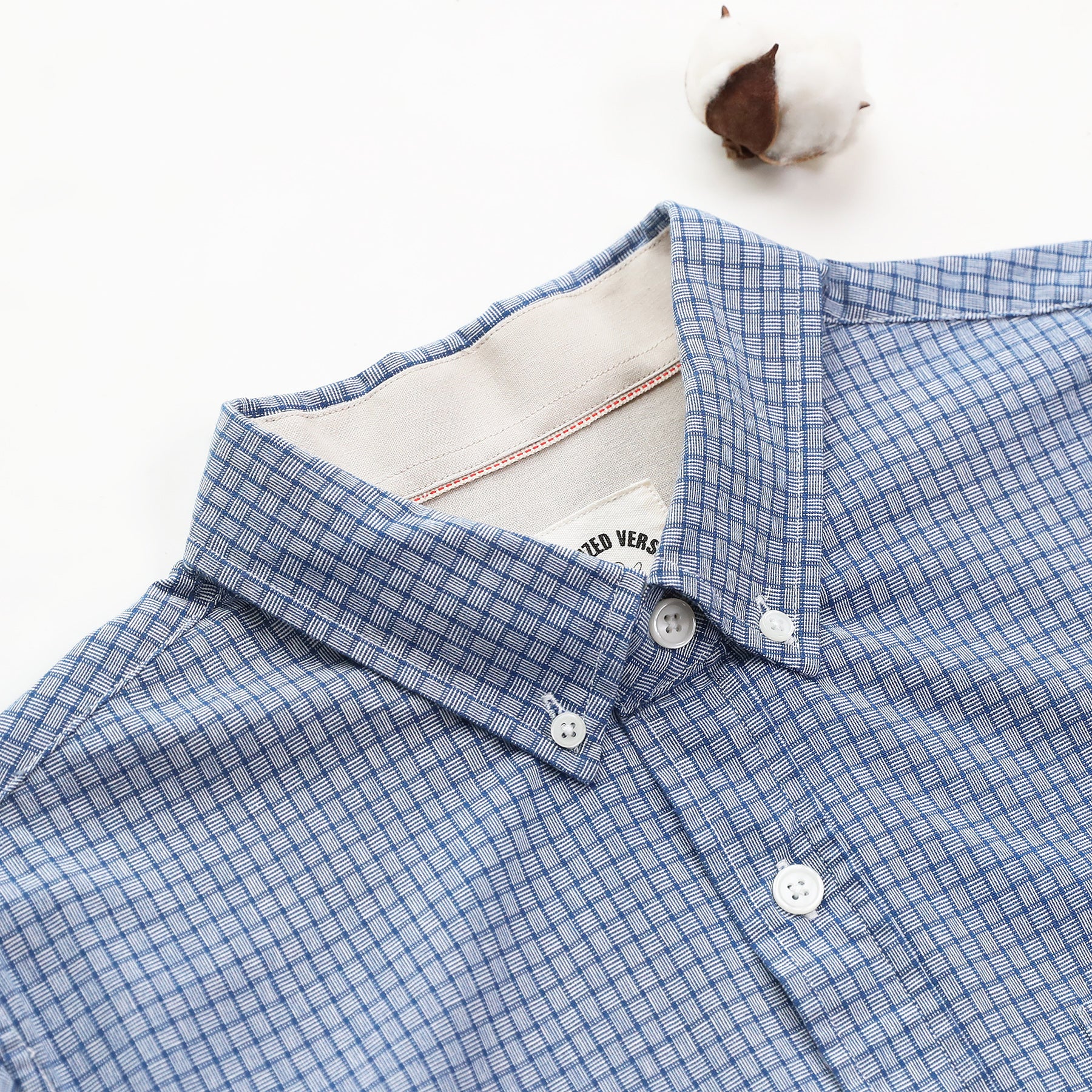 Men's casual short-sleeved cotton shirt #0027