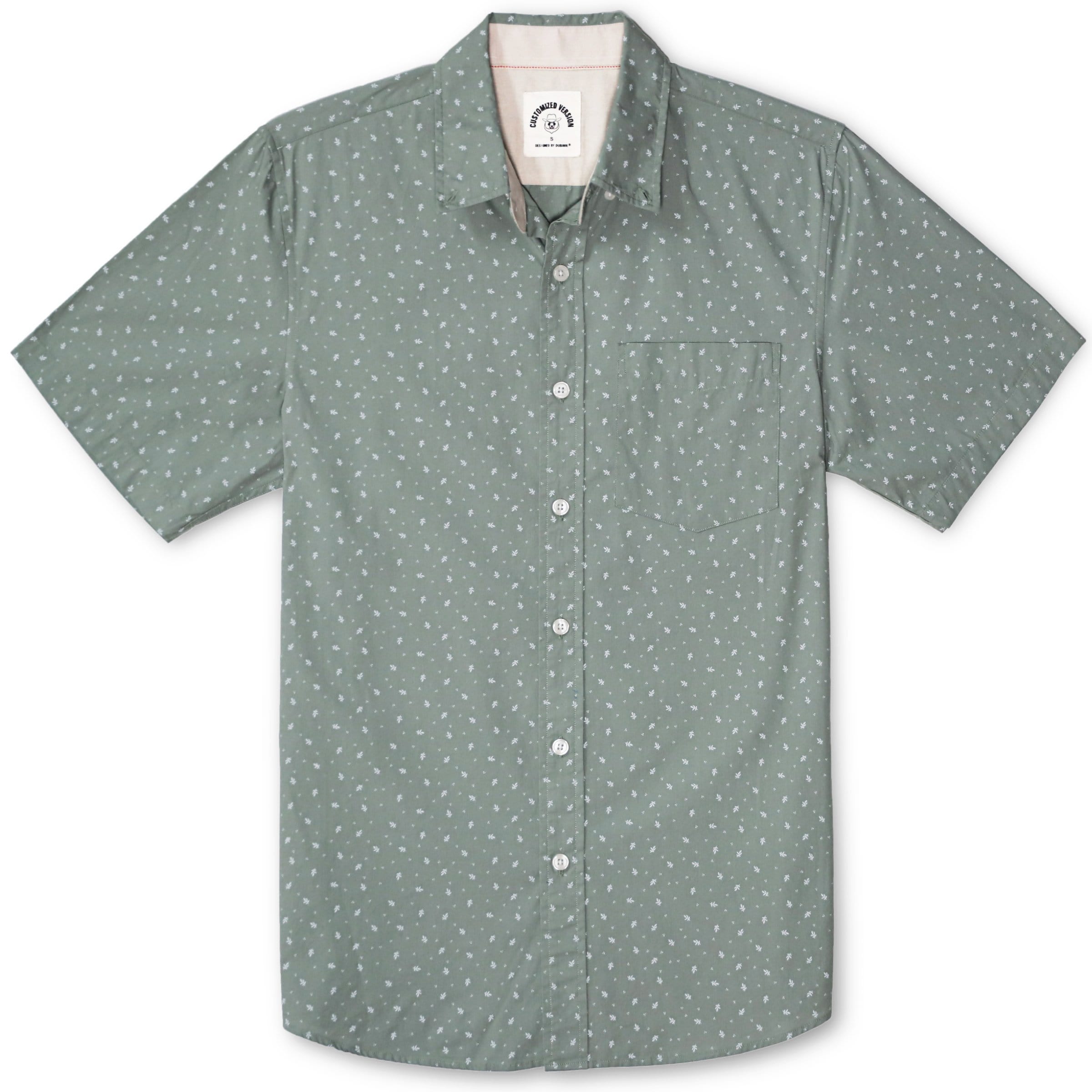 Men's casual short-sleeved cotton shirt #0100