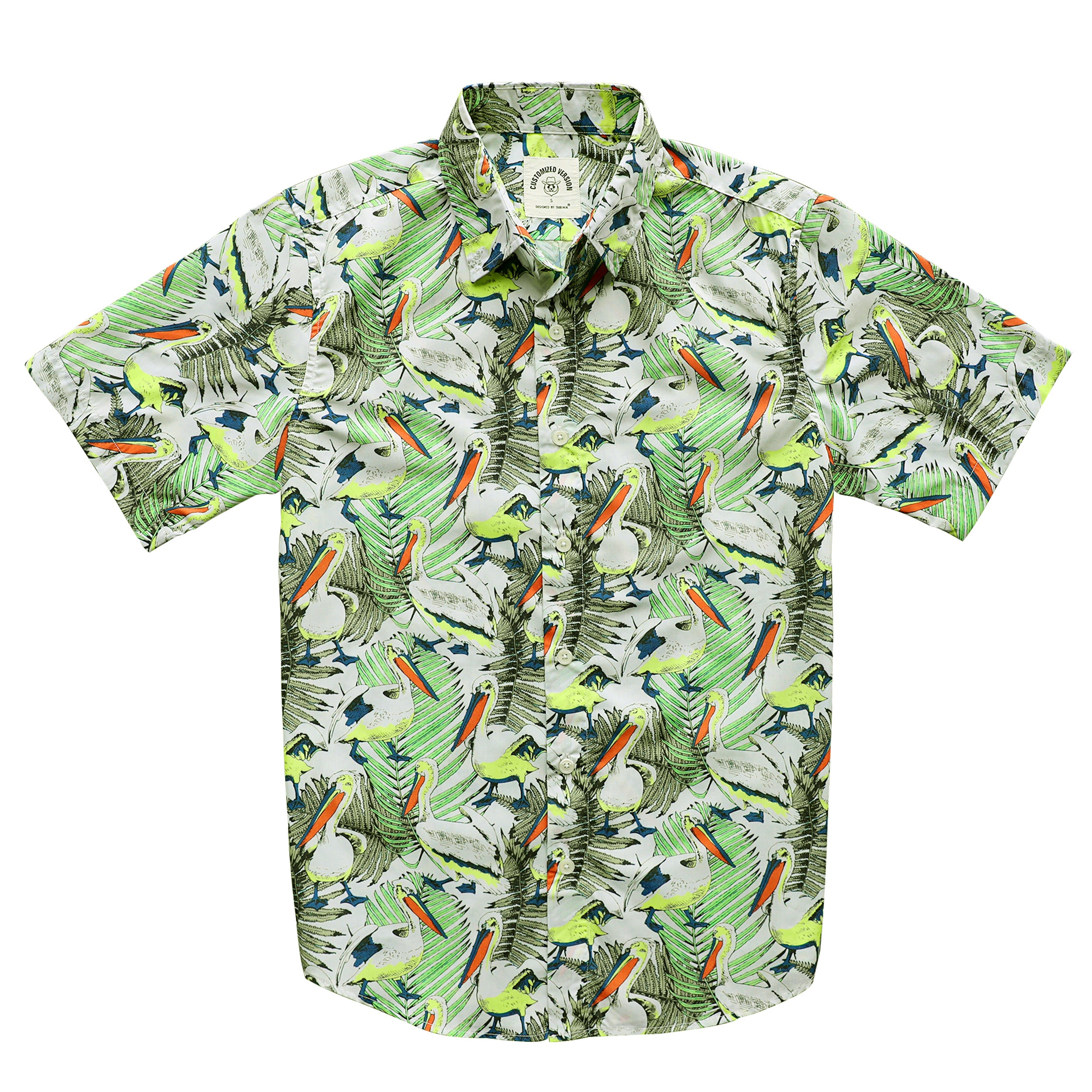 Hawaiian Shirt for Men Aloha Tropical Short Sleeve Button Down Print Beach Shirts #2611