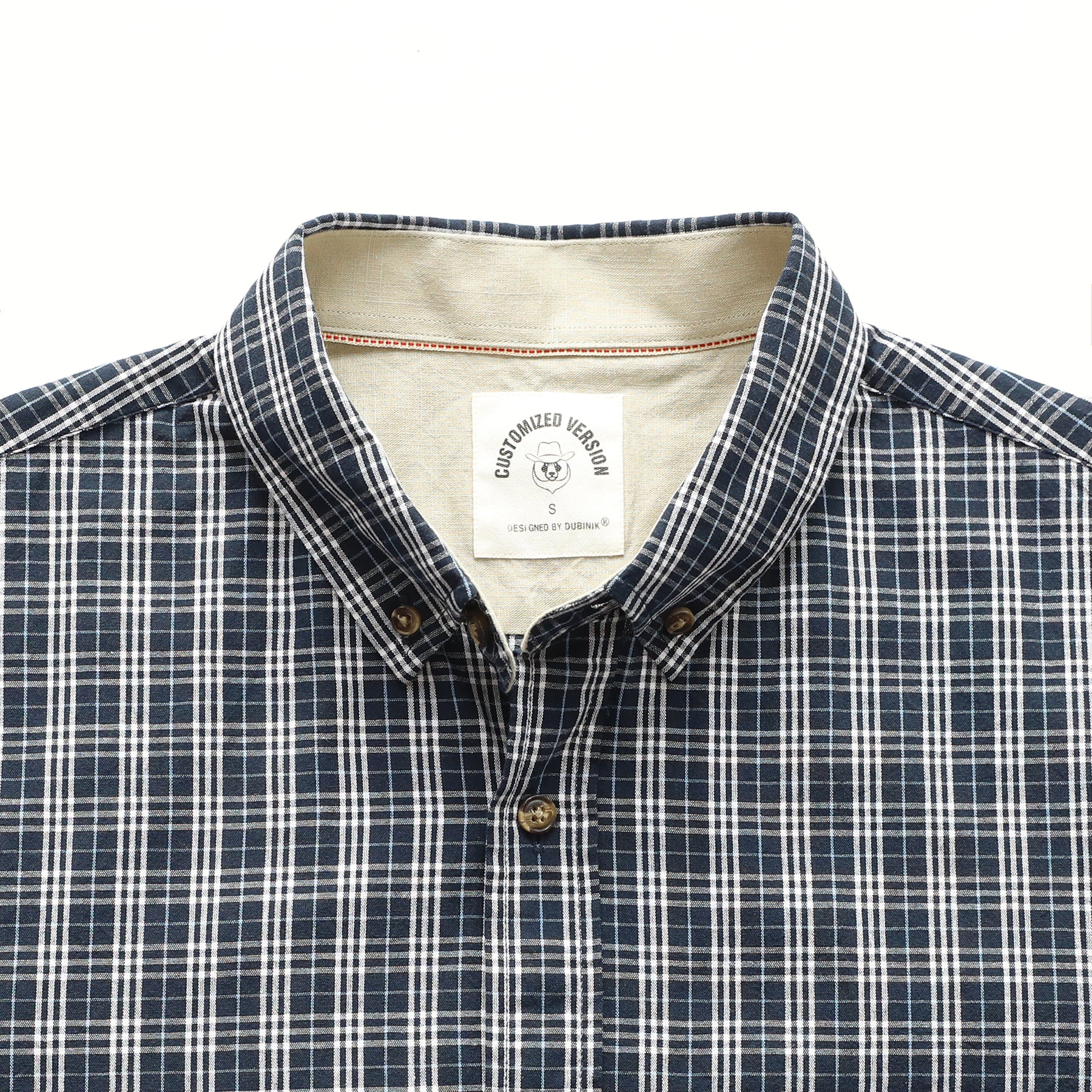 Men's casual short-sleeved cotton shirt #0015