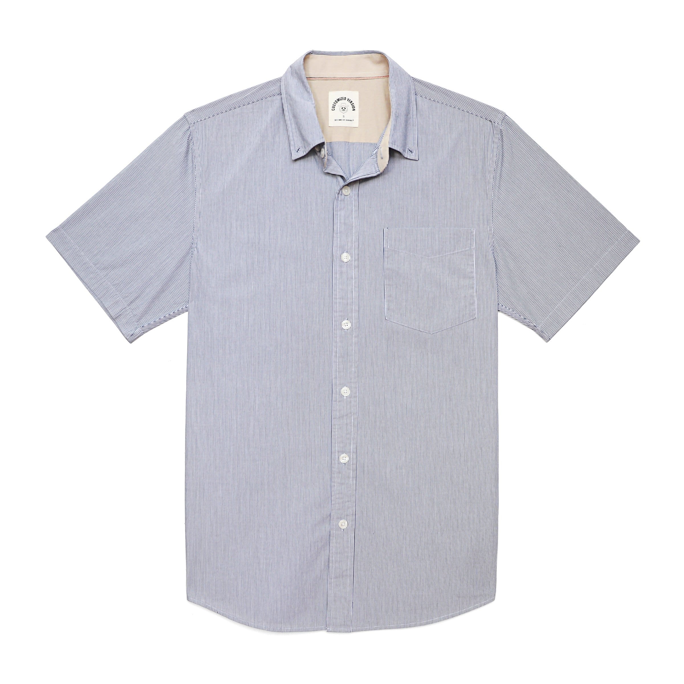 Men's casual short-sleeved cotton shirt #0105