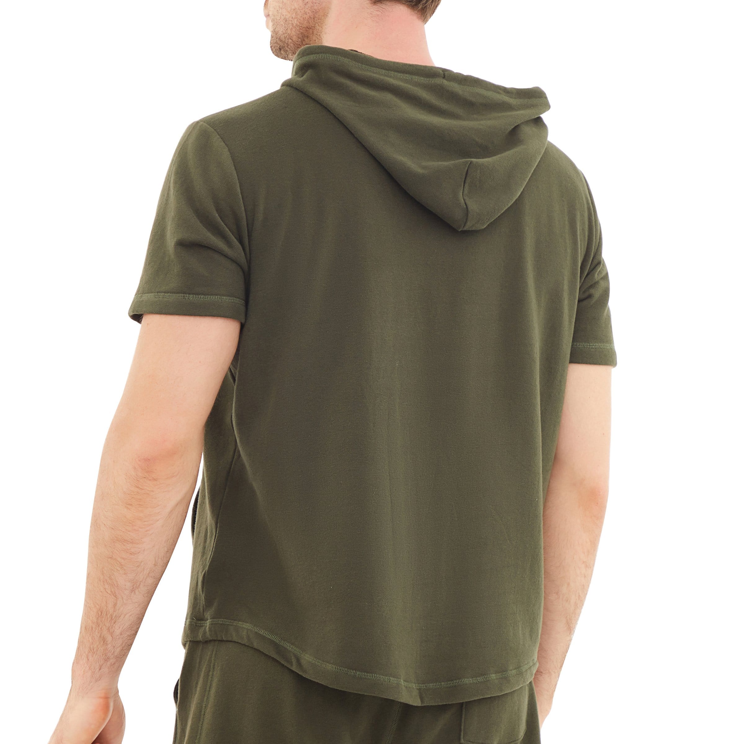 Men's Hoodies short-sleeved hooded sweatshirt #0604