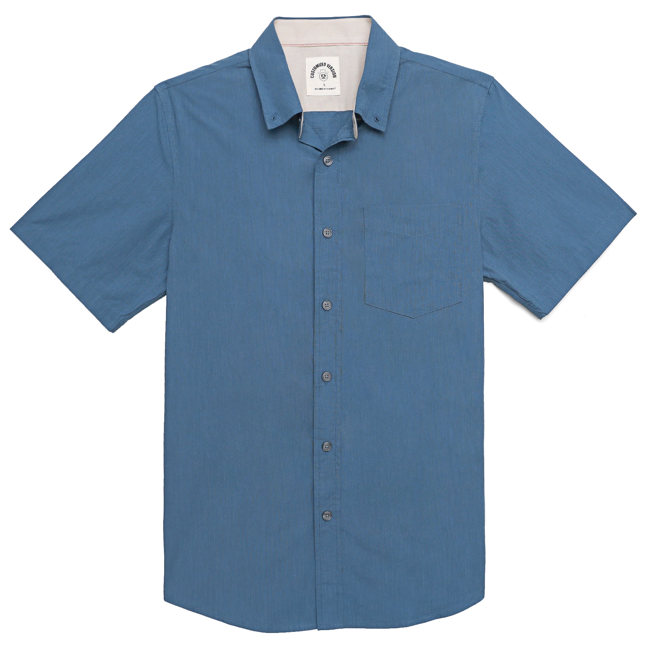 Men's casual short-sleeved cotton shirt #0022